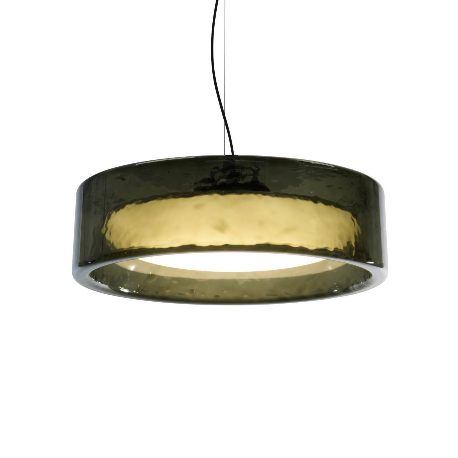 Żyrandol LED MARSET Ringo, Ø 90 cm, zielona TRIAC, tworzywo sztuczne