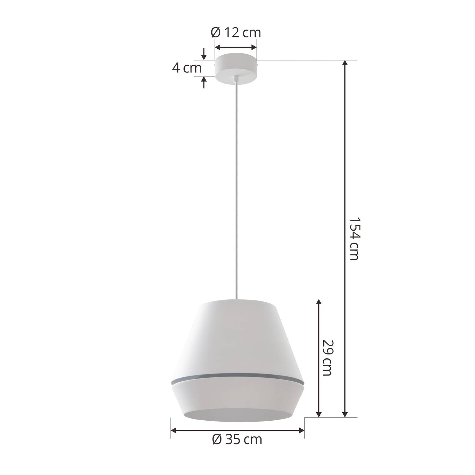 Lampa wisząca LED Lucande Mynoria, biała, aluminium, Ø 35 cm