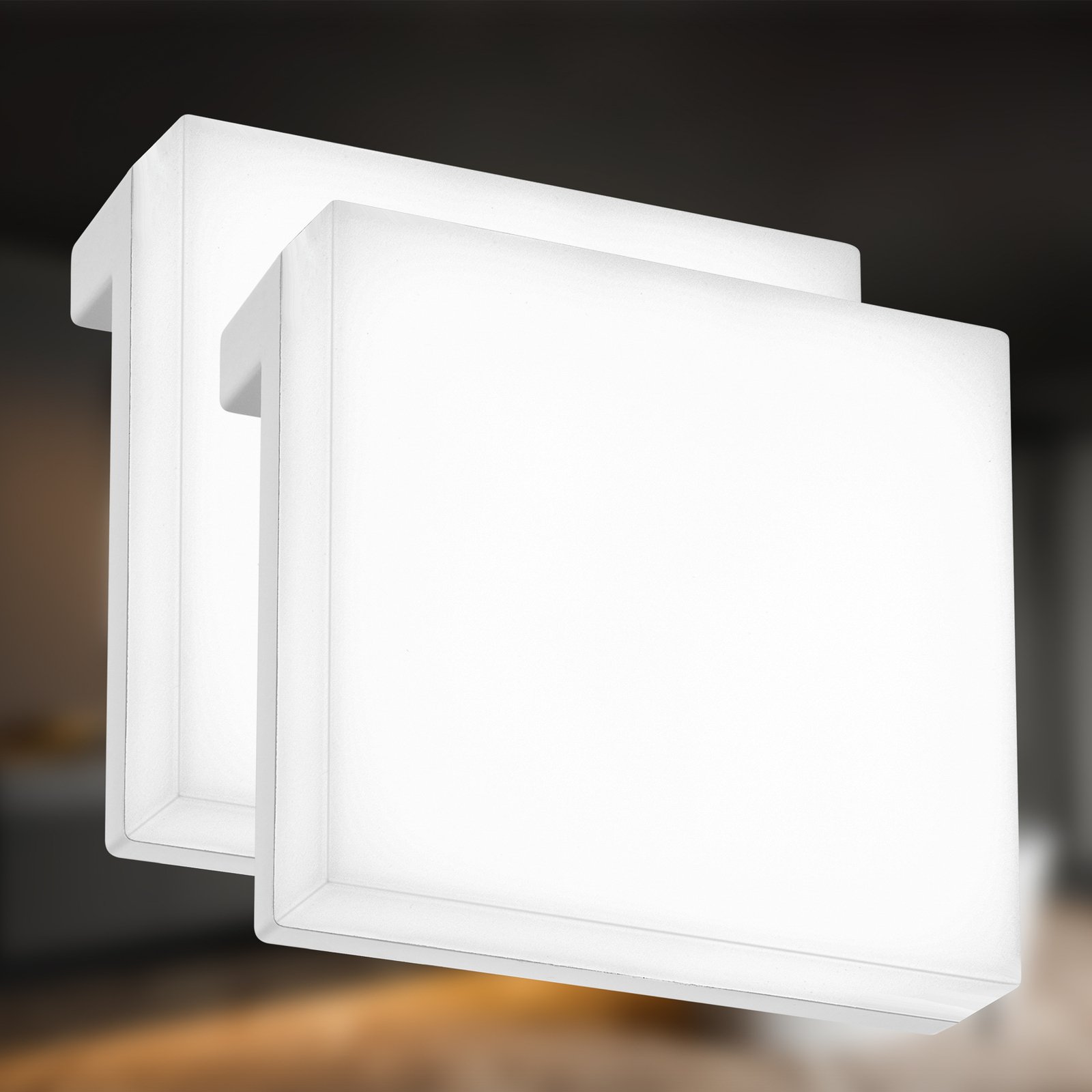 Applique pour miroir LED Aniani, blanc, 4 000 K, lot de 2