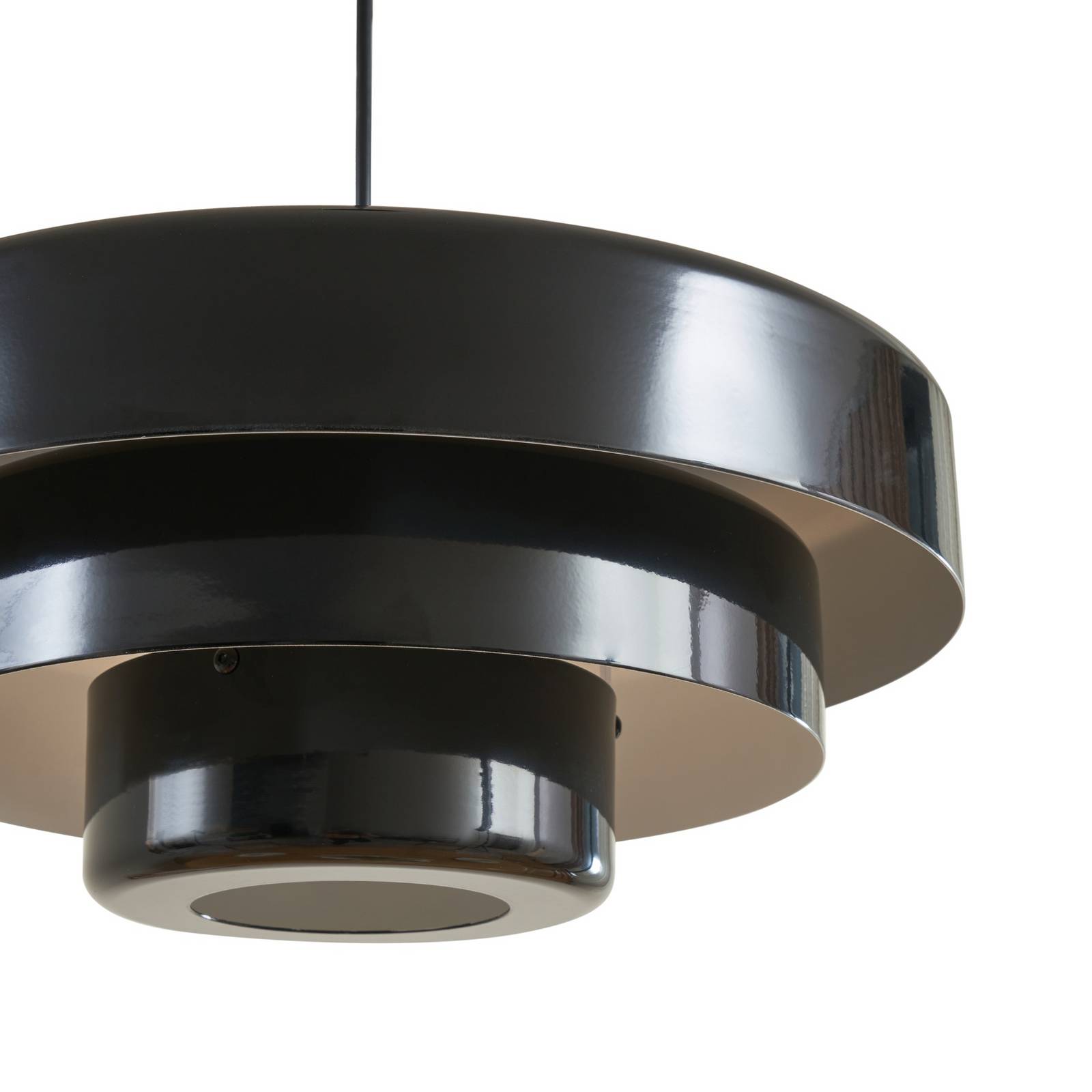 Lindby Żyrandol Tivra, czarny, Ø 35 cm, metal, E27