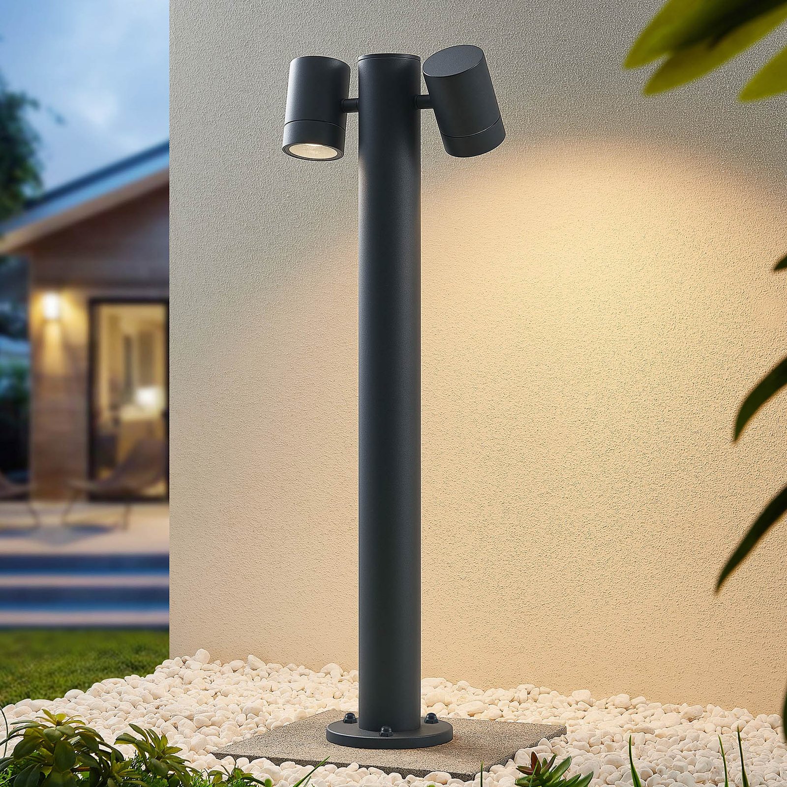 Maloney 2 Candeeiro de Jardim H75 Dark Grey - Lucande