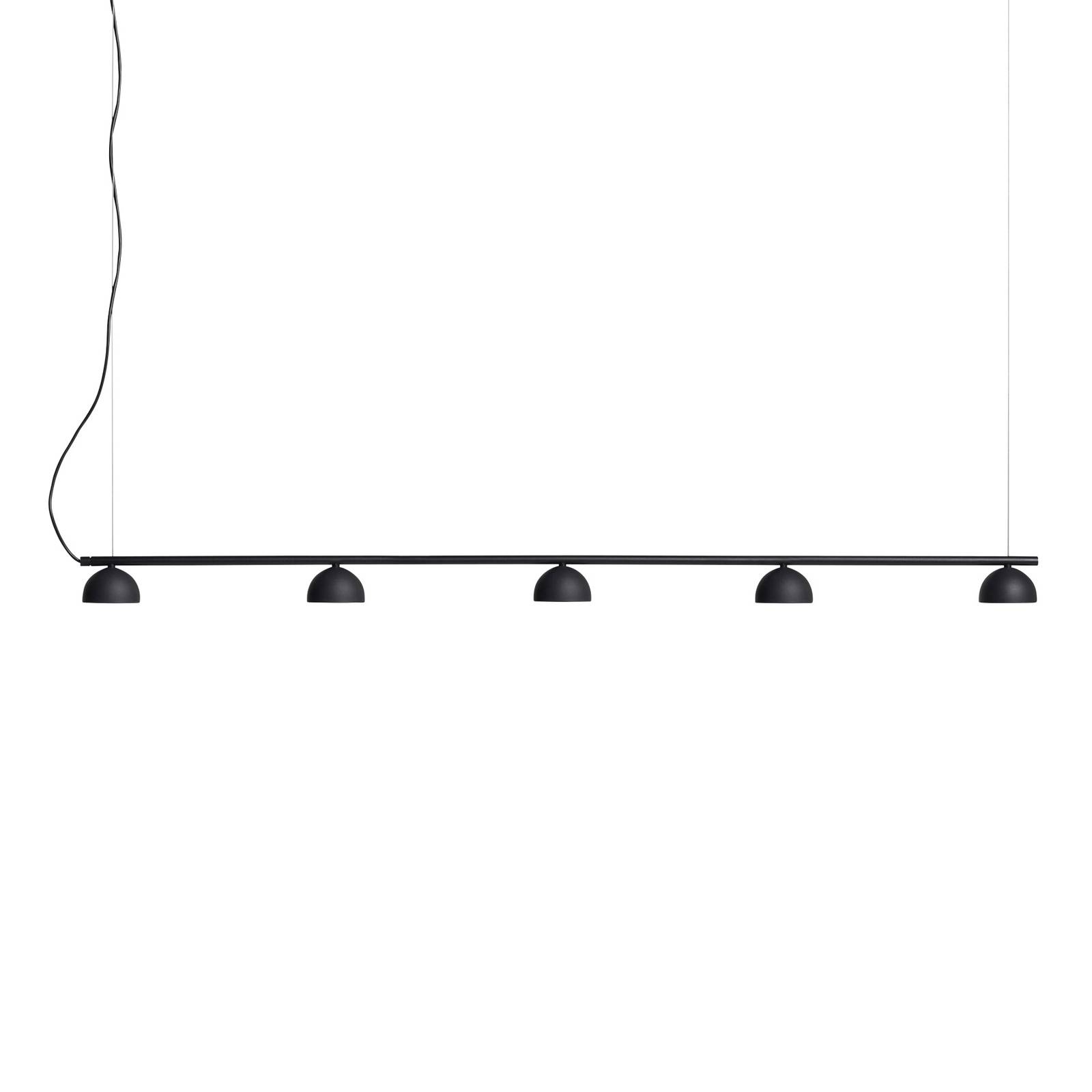 Northern Blush LED függő lámpa, öt izzós, fekete