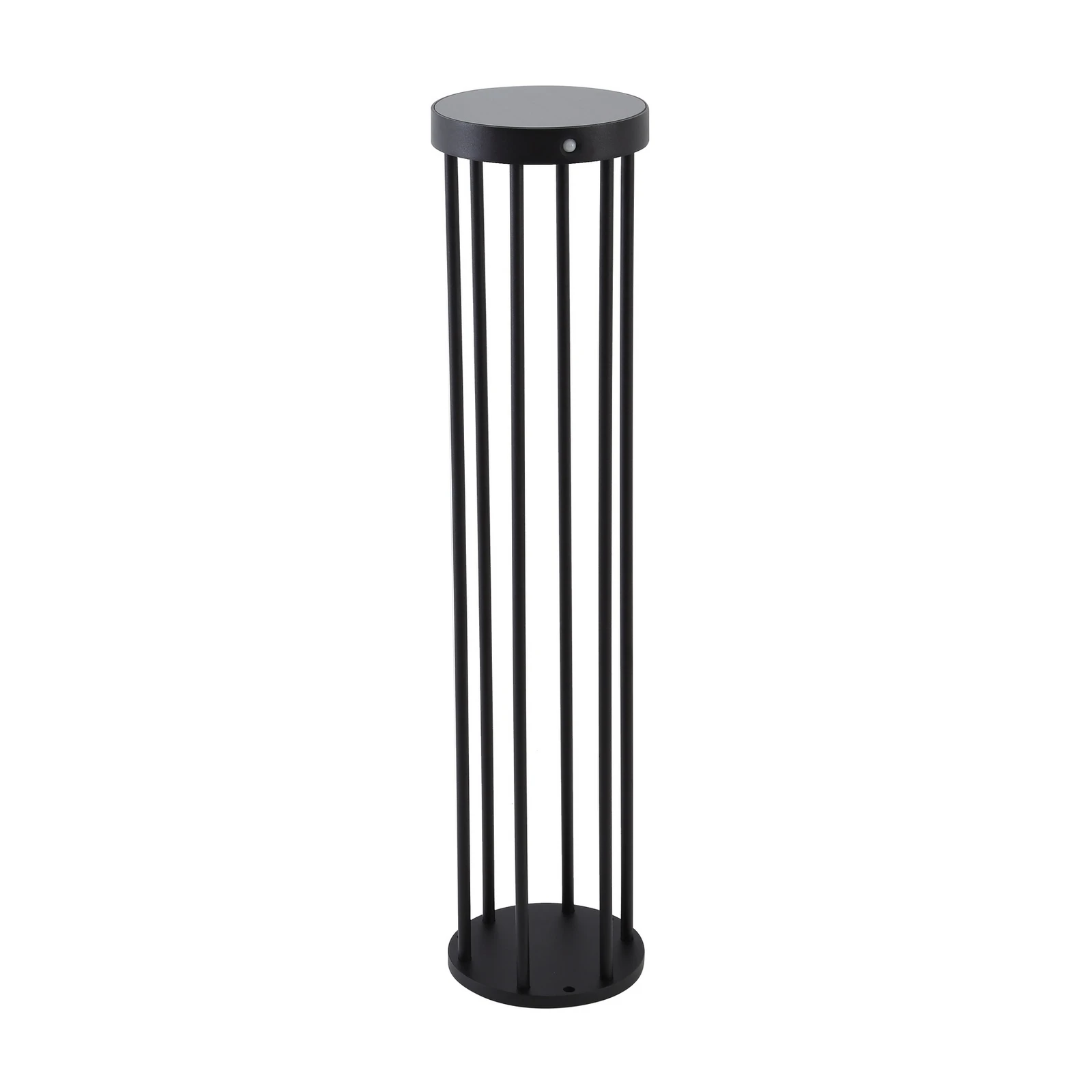 Lucande Evelis LED-väglampa, svart, aluminium, sensor