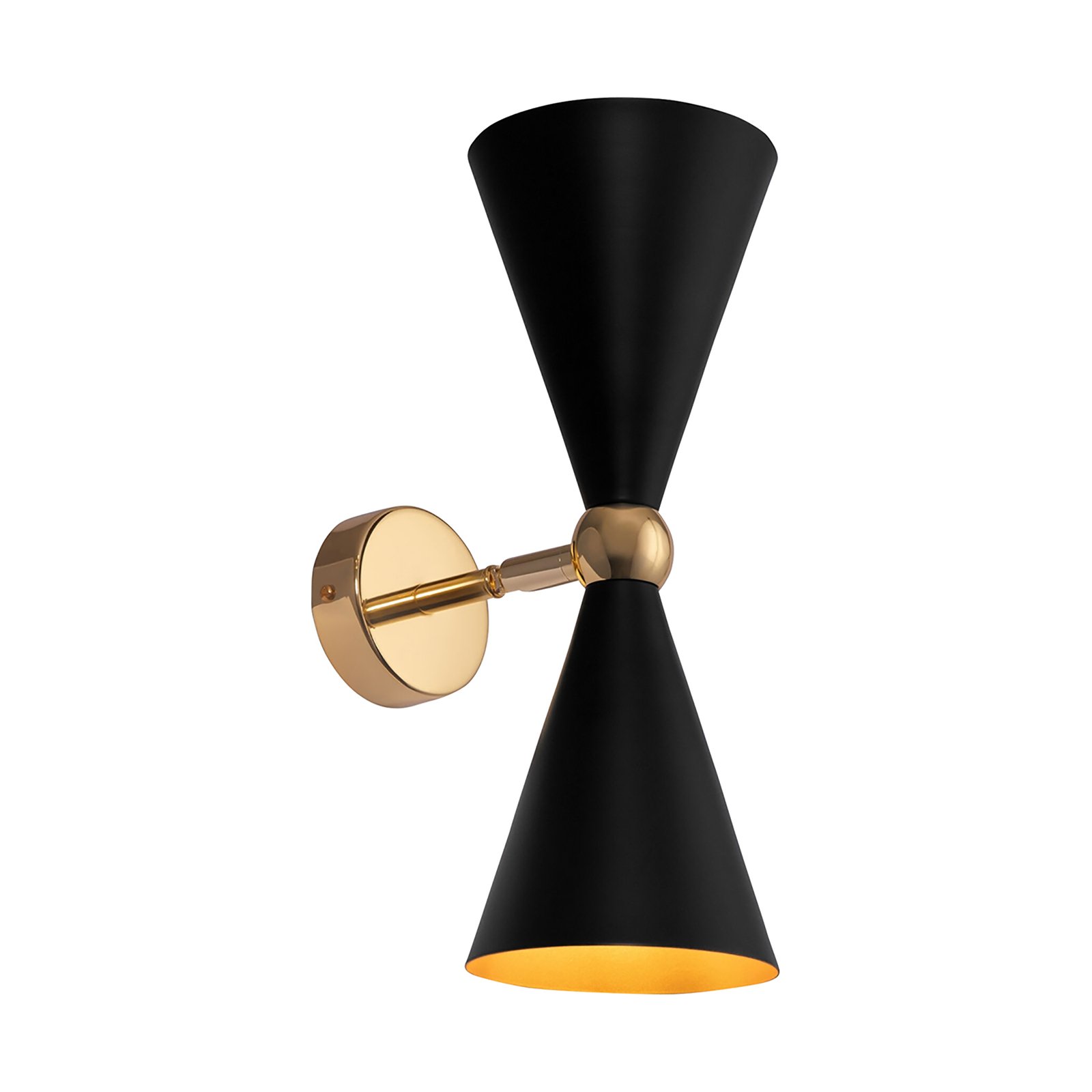 Maytoni Vesper wandlamp 2-lamps zwart/goud