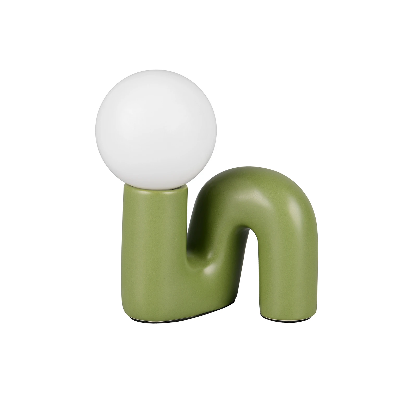 Stolová lampa Quinn, zelená, výška 22 cm, keramika/sklo, G9