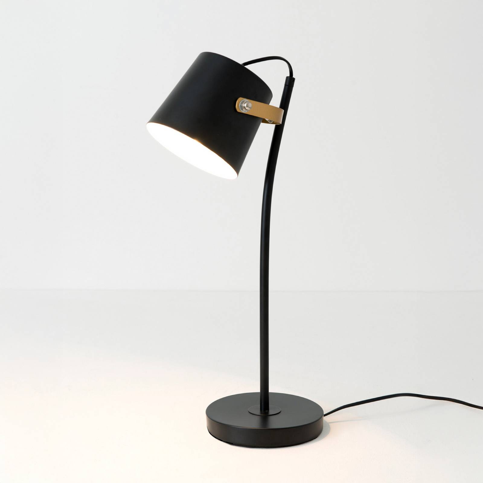 Bordlampe ESPERTO, sort, højde 53 cm, metal, E27