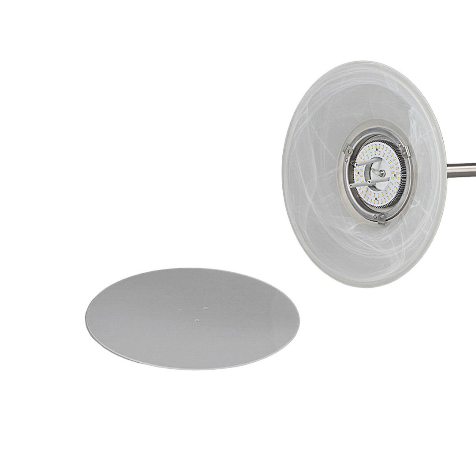Ragna Floor Lamp White/Nickel - Lindby
