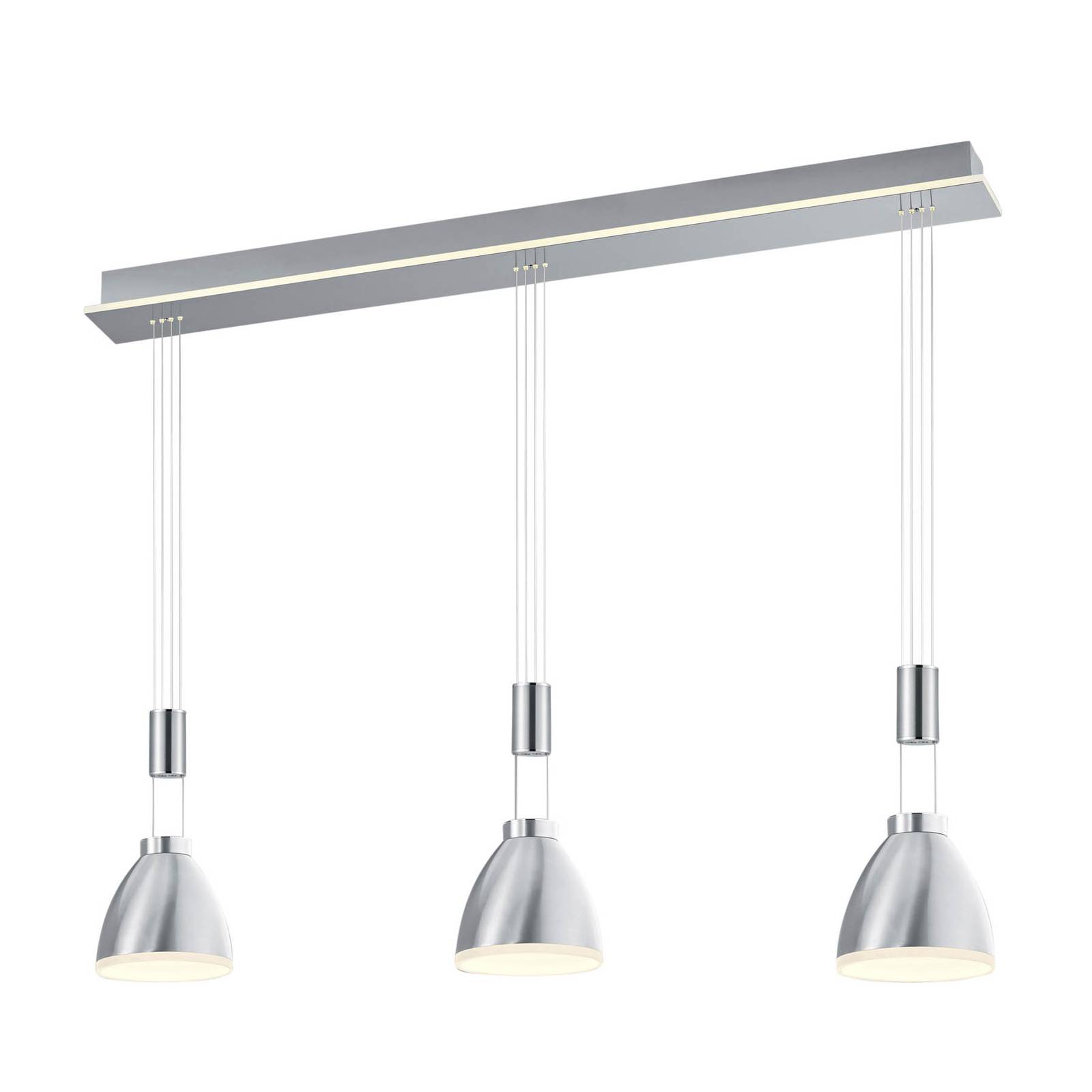 B-Leuchten Leni suspension LED 3l nickel mat