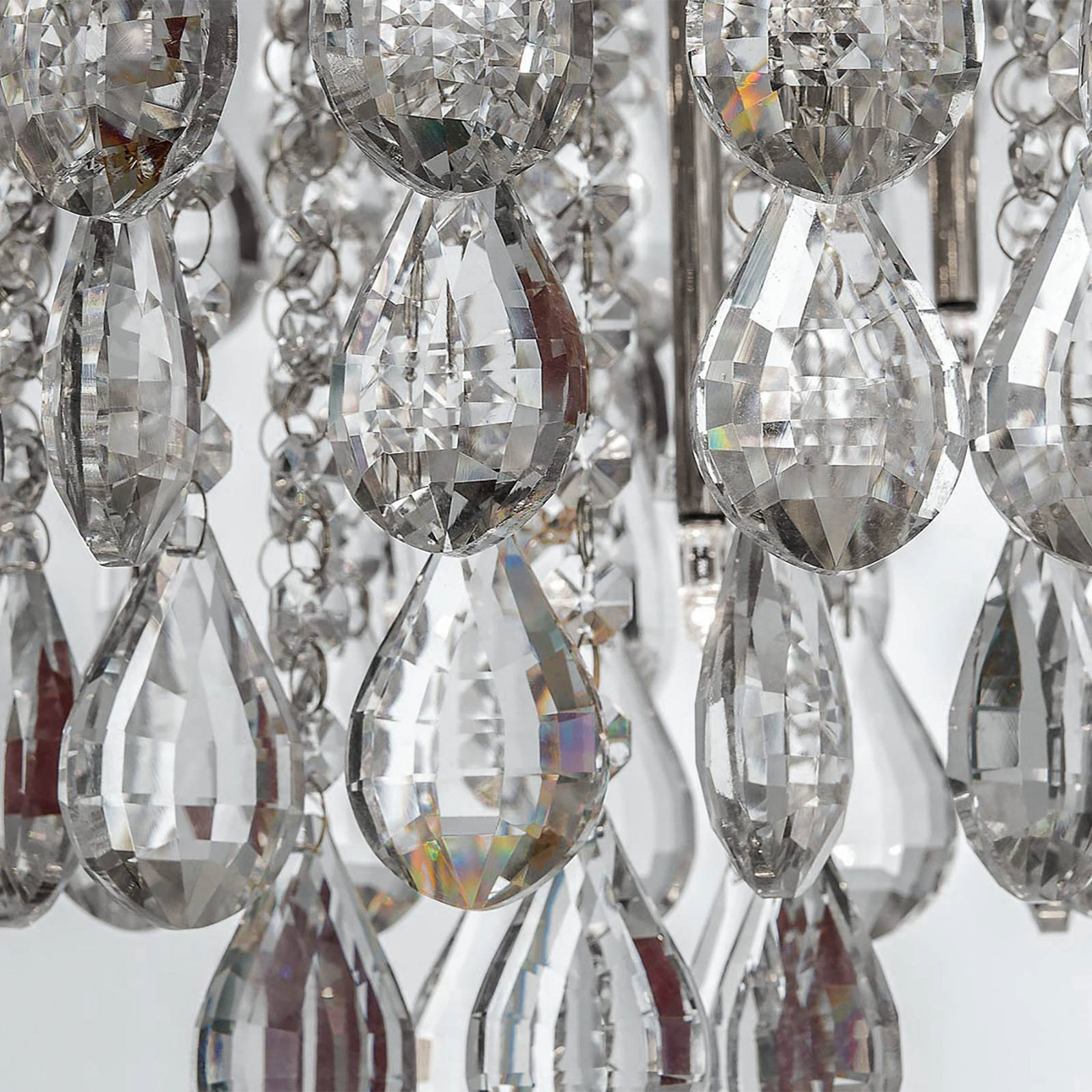 Celeste ceiling lamp with K9 crystals, Ø75cm chrome