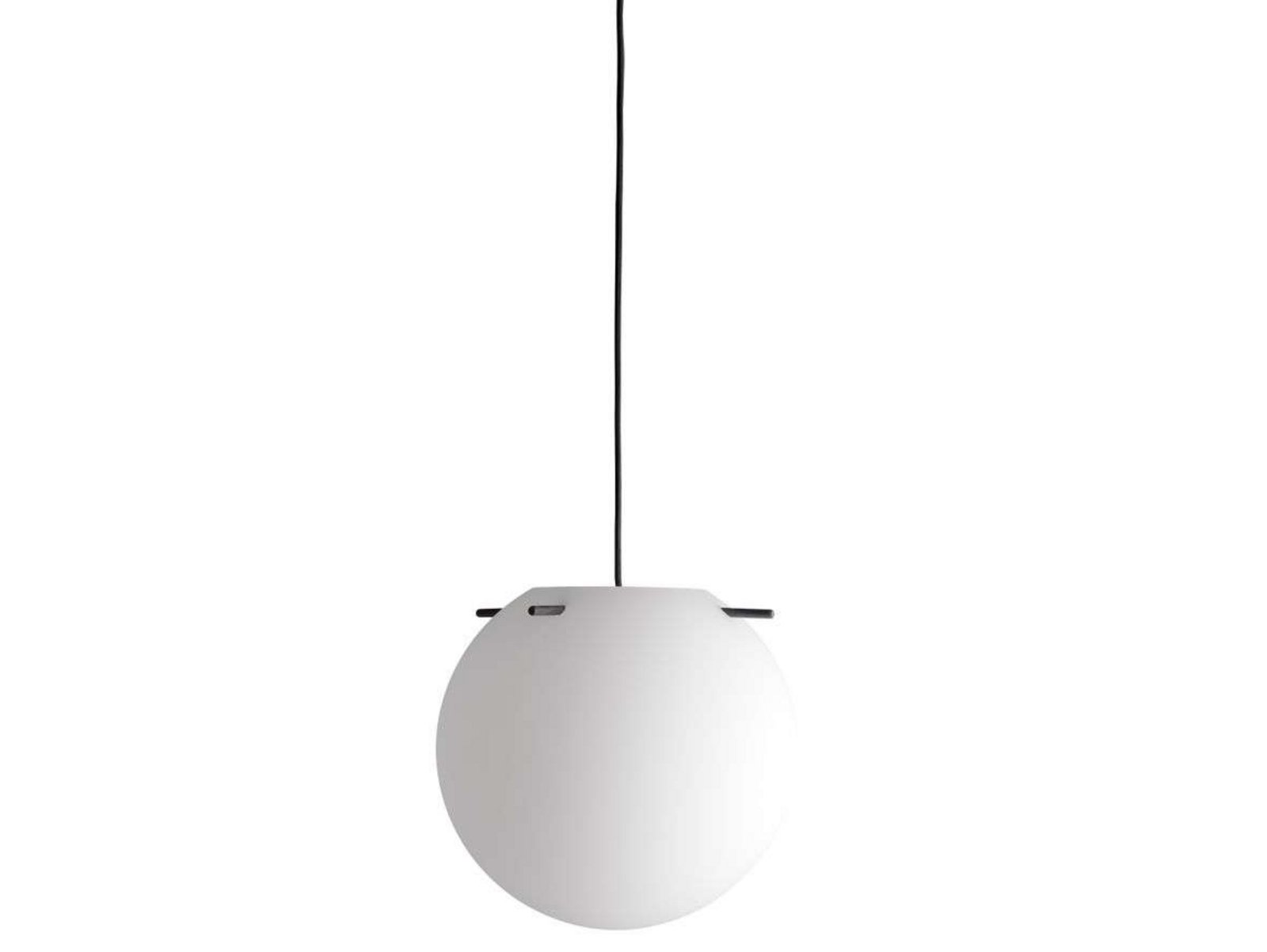 FRANDSEN piekaramā lampa Koi, stikls, balta/melna, Ø 32 cm FRANDSEN piekaramā lampa Koi, stikls, balta/melna, Ø 32 cm