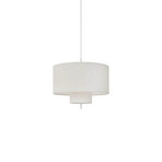 Margin Pendant Light Ø70 White Canvas - New Works