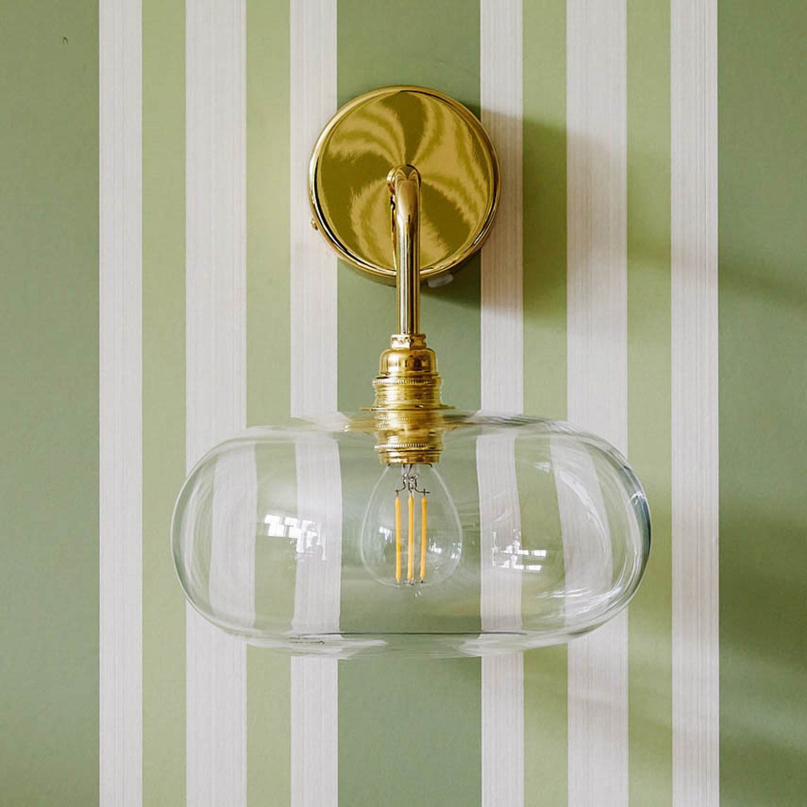 EBB & FLOW Lampă de perete cu braț Orizont auriu/clară Ø 21 cm