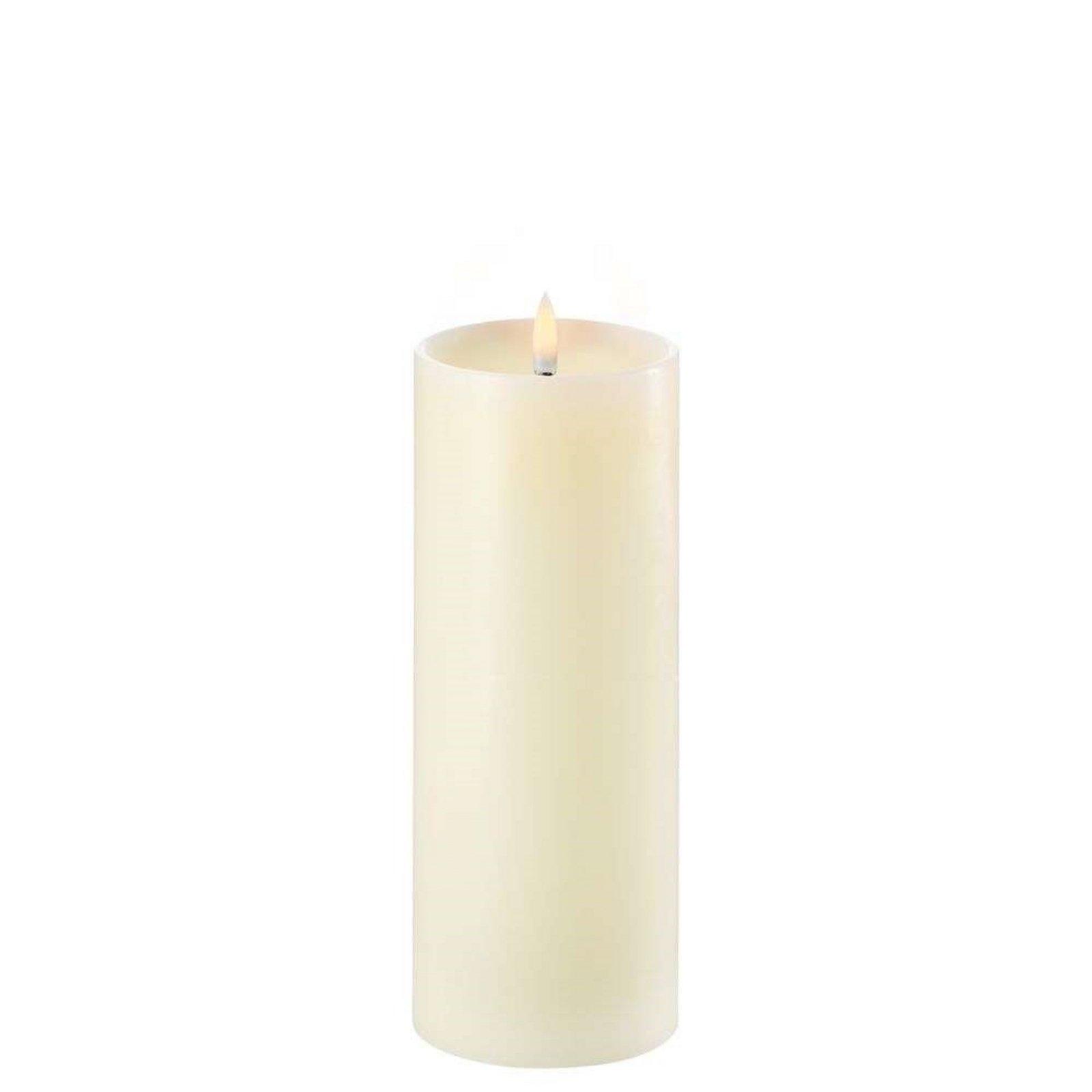 Pillar Candle LED w/shoulder Ivory 7,8 x 20 cm - Uyuni Lighting