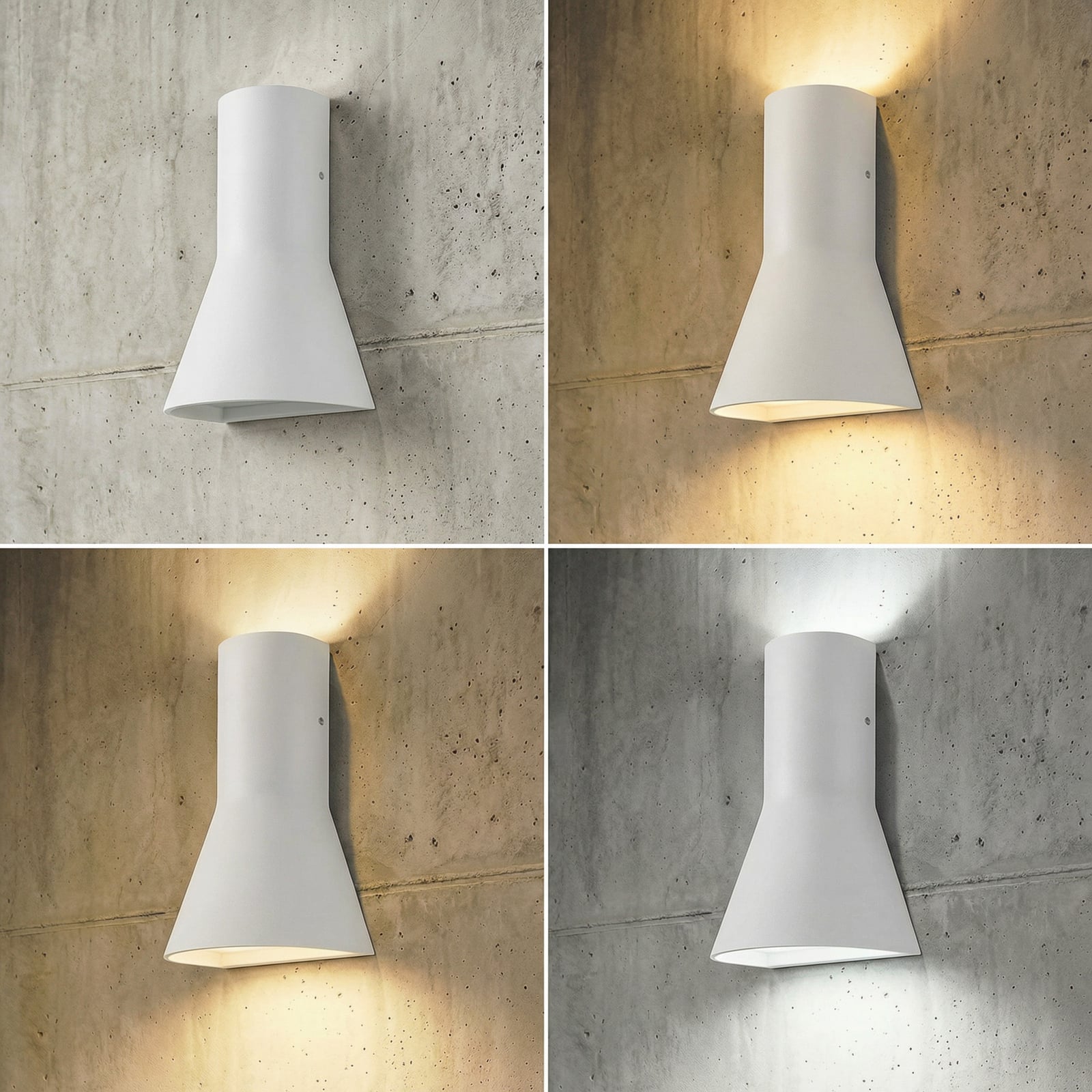 Zephy LED kültéri falilámpa, felfelé/lefelé irányuló, szürke, IP54, CCT –