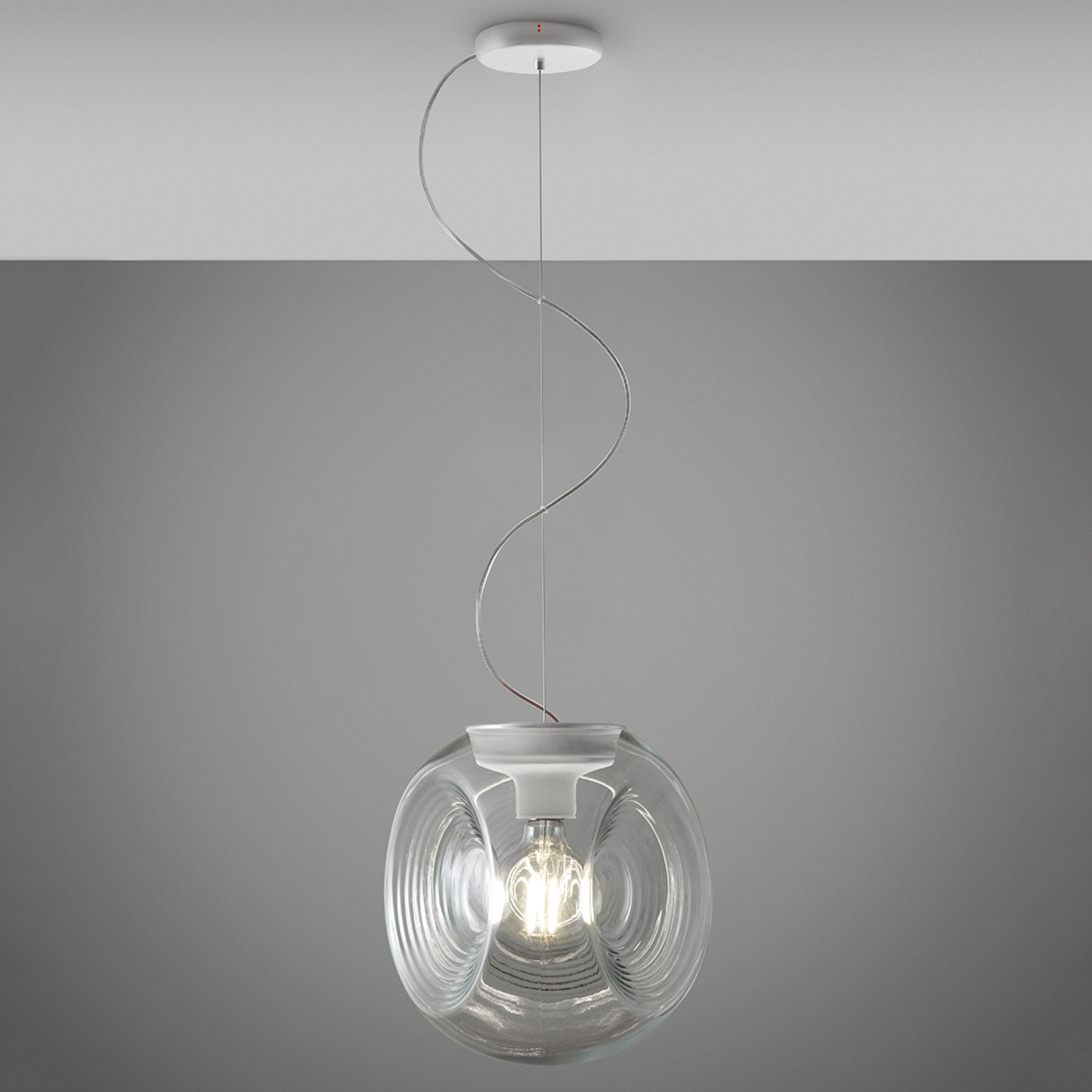 Eyes - glass hanging light with clear diffuser