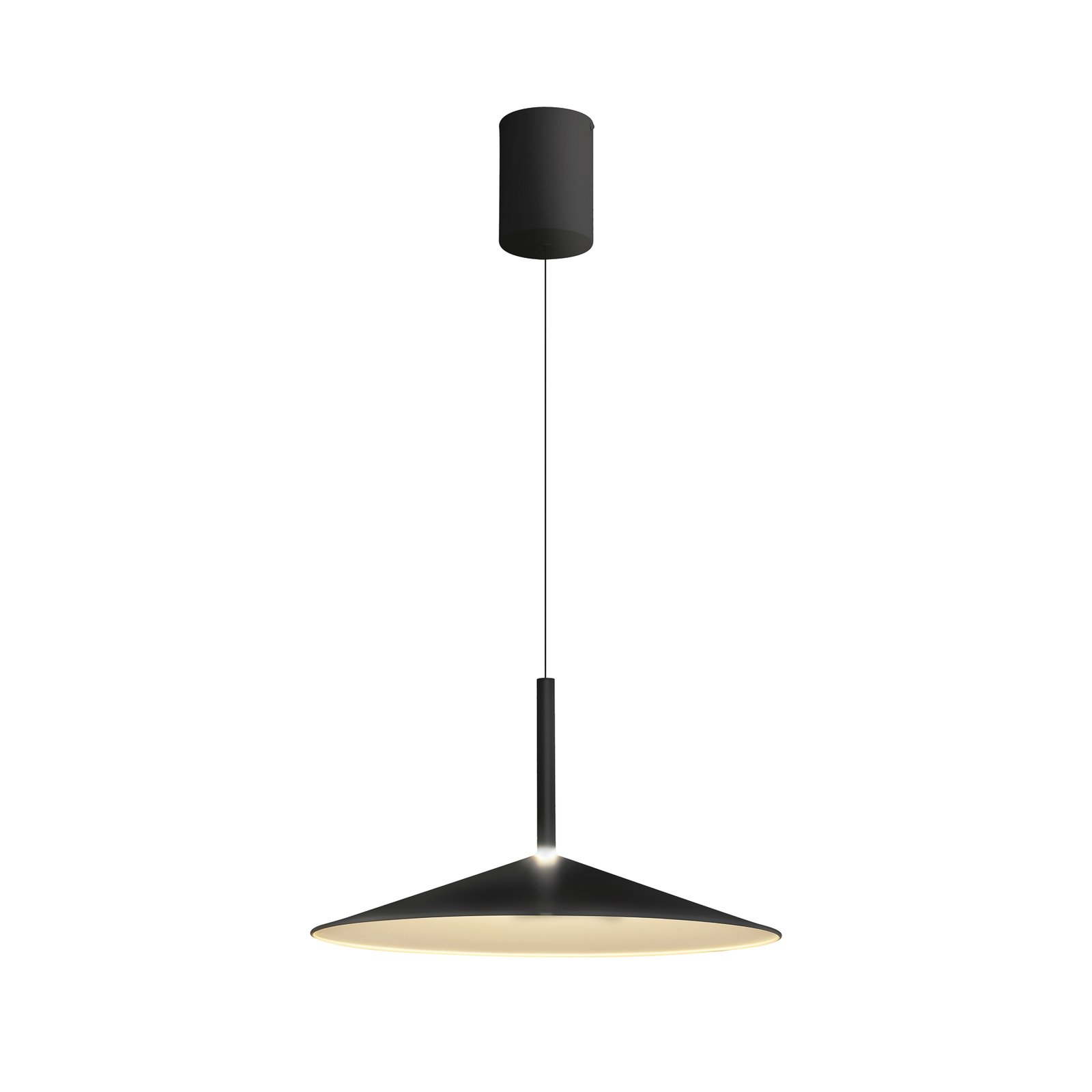 Lámpara colgante Calice LED, negra, Ø 47,5 cm regulable en altura
