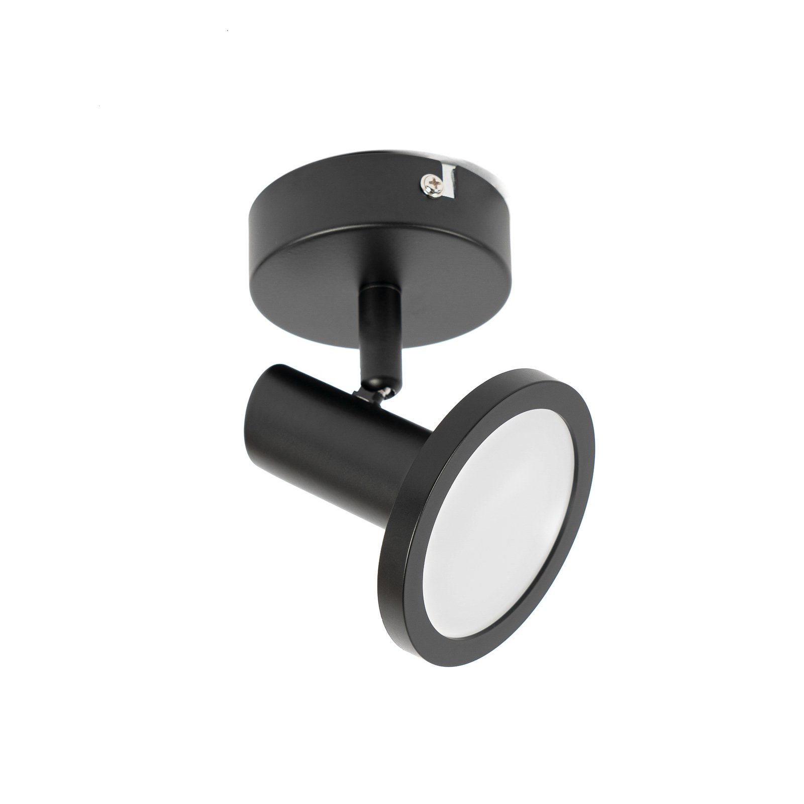 Lindby Ilda spot LED, noir, rond, à une lampe
