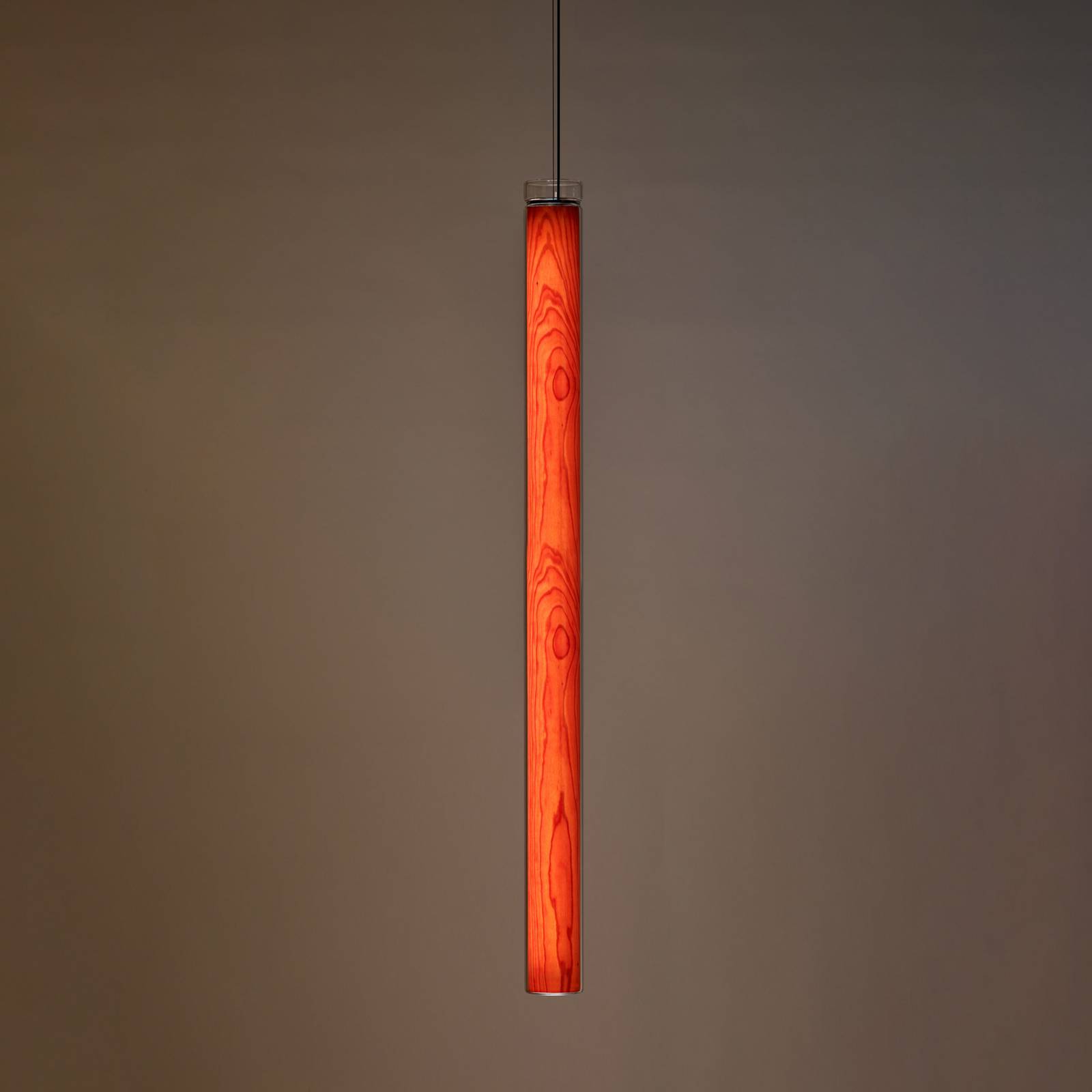 LZF Estela SV LED-hængelampe 90 cm kirsebærtræ