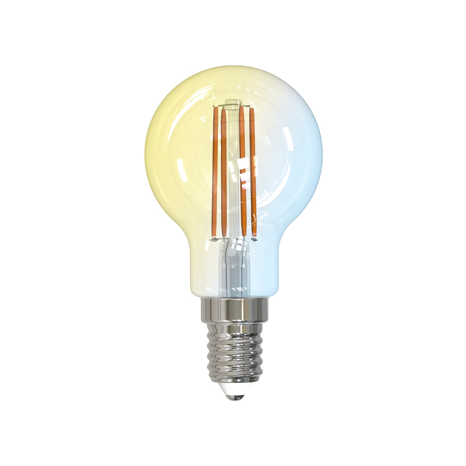 Prios LED-Tropfenlampe E14 4,2W WLAN CCT klar, 2er