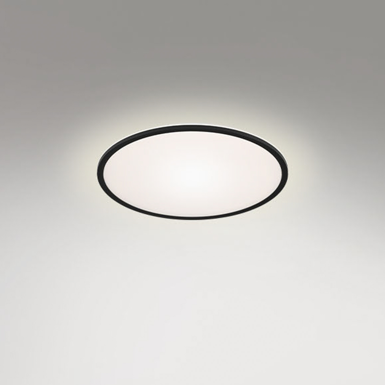 LED-Deckenlampe Runa, Backlighteffekt Ø28 schwarz
