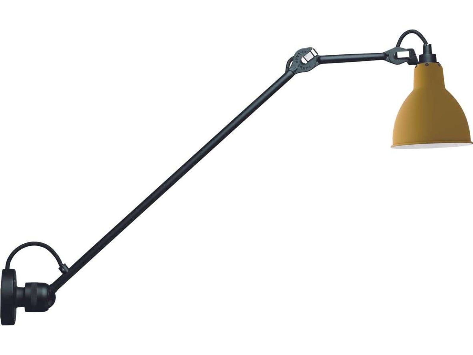 Lampe Gras 304 L60 v&auml;gglampa, gul &ndash; DCW - Vardagsrum - Design - Metall