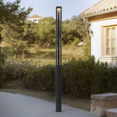 Lucande LED-ulkovalaisin Zarek, 230 cm, antrasiitti, IP65
