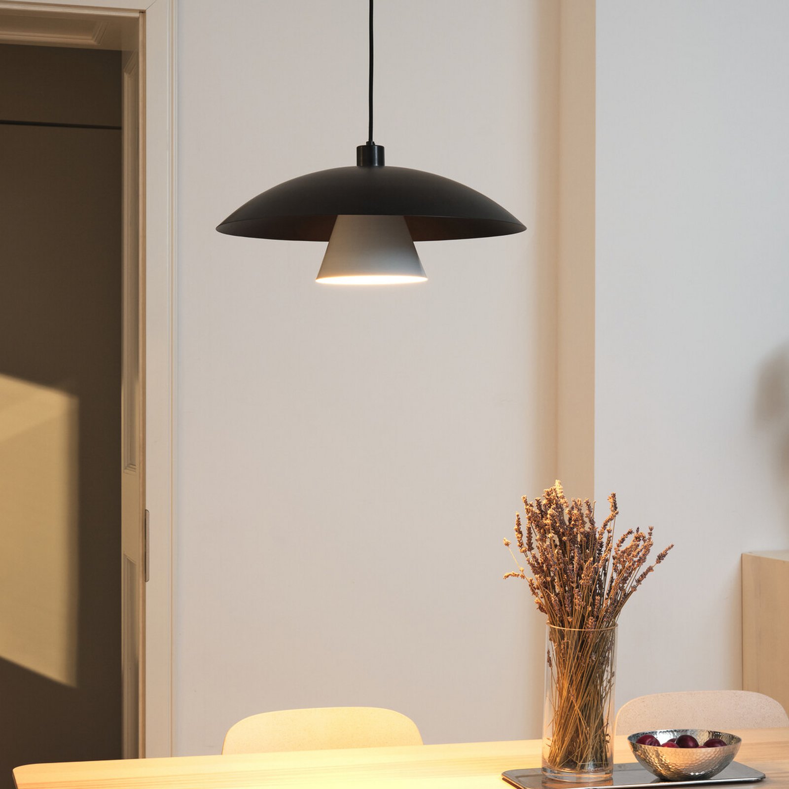 Lampada a sospensione OSRAM Decor Flying Mushroom nero/bianco, acciaio