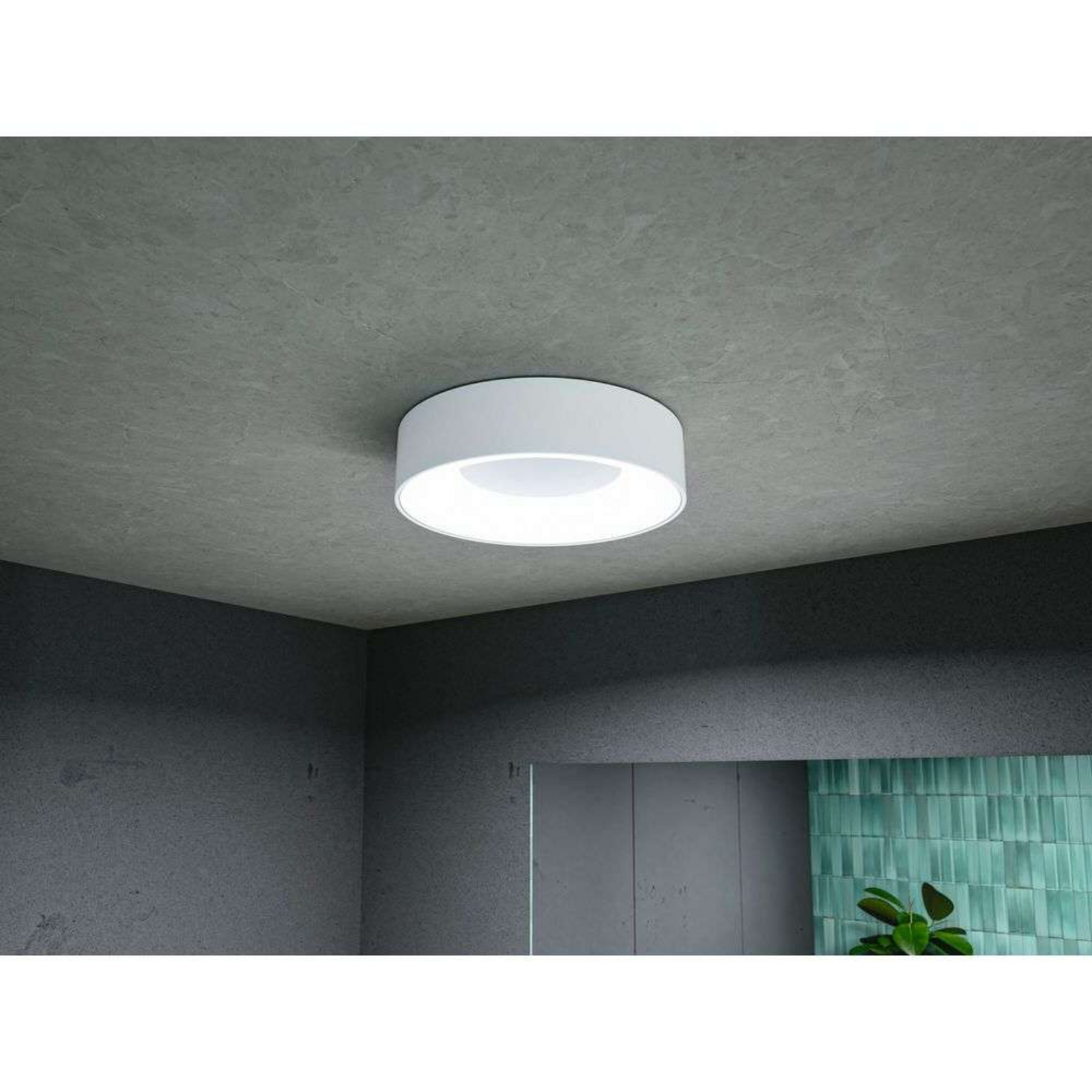 Casca LED Stropní Lampa IP44 1500lm Bílá/Bílá - Paulmann