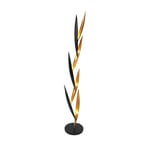 Stehlampe FORTUMA, schwarz/gold, Höhe 160 cm, Metall, 6 x G4