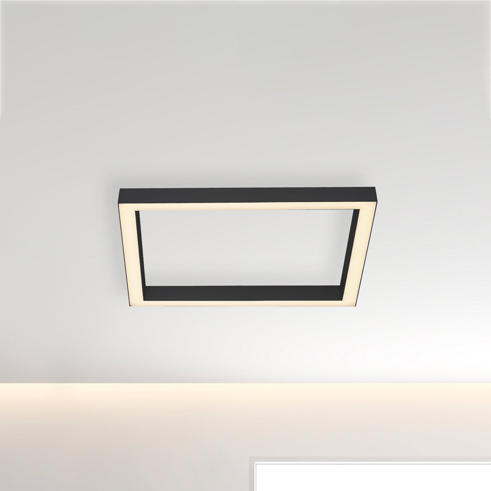 Lines Square LED-Deckenlampe, graphite, 55 cm, CCT - PURE Lines Square LED-Deckenlampe, graphite, 55 cm, CCT - PURE
