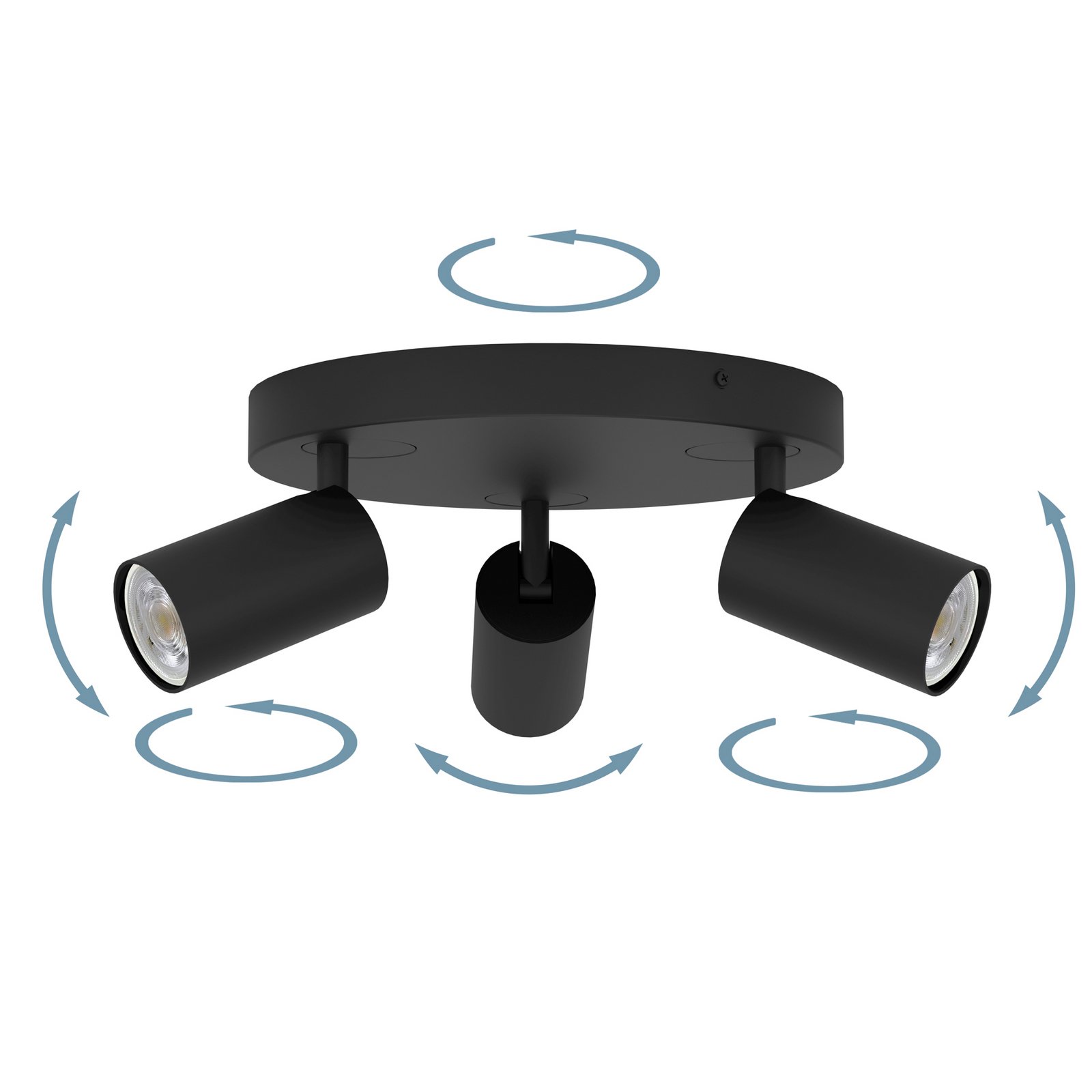EGLO connect Telimbela-Z griestu punkts 3fl., melns EGLO connect Telimbela-Z griestu punkts 3fl., melns