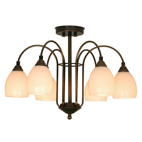 Stilfull plafondlampa ANNO 1900, med 6 ljuskällor