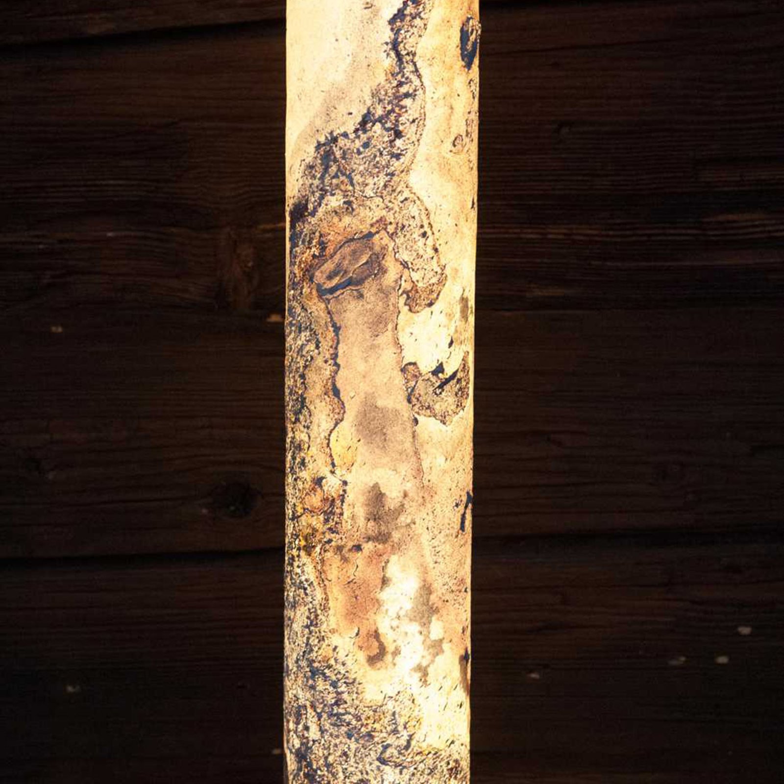 LeuchtNatur Columna perle blanche acier inoxydable