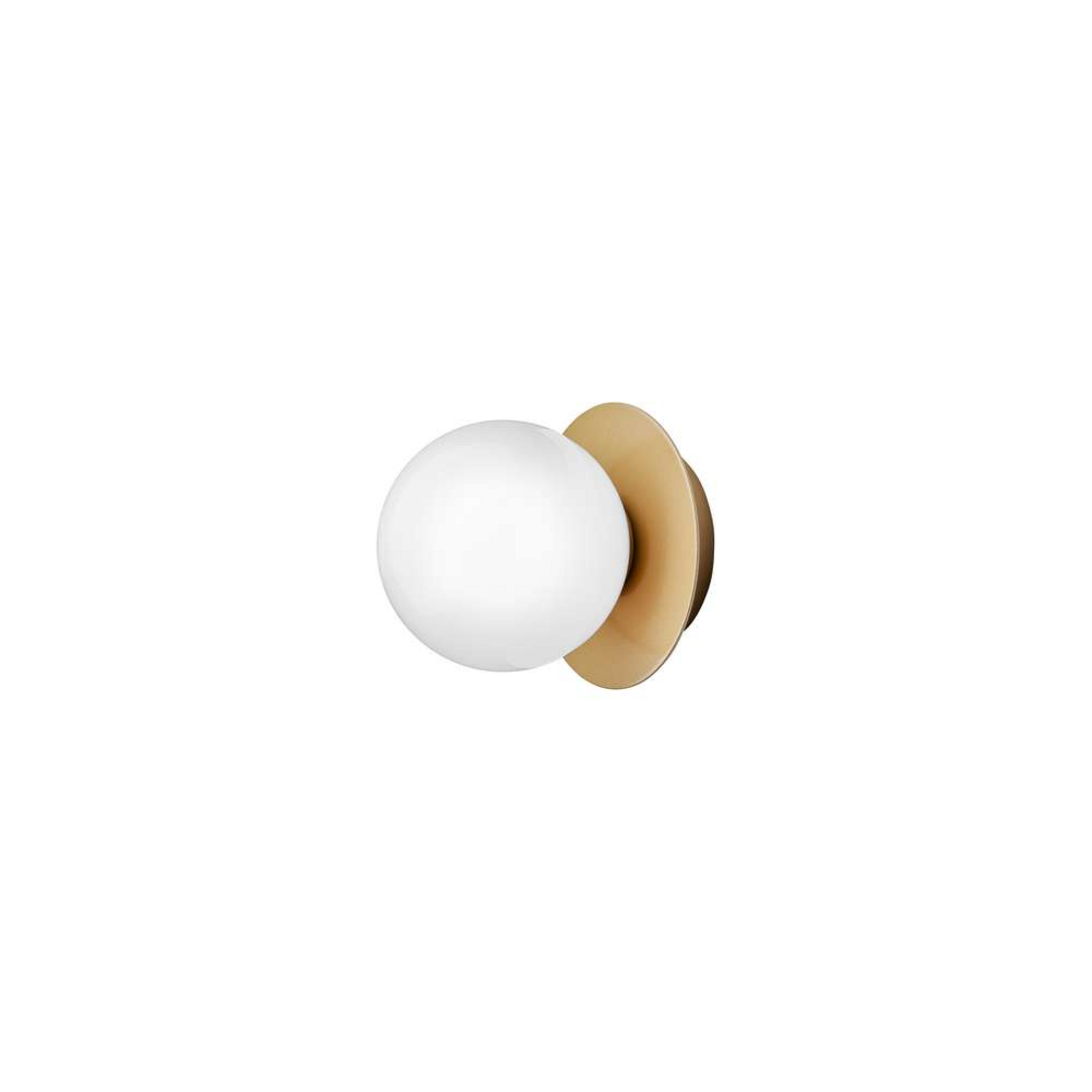 Liila 1 Wand-/Deckenlampe, IP44, gold/opal,  Ø 12 cm - Nuura