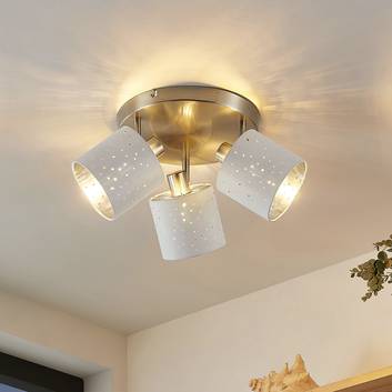 Lindby Darima plafondspot, 3-lamps, wit