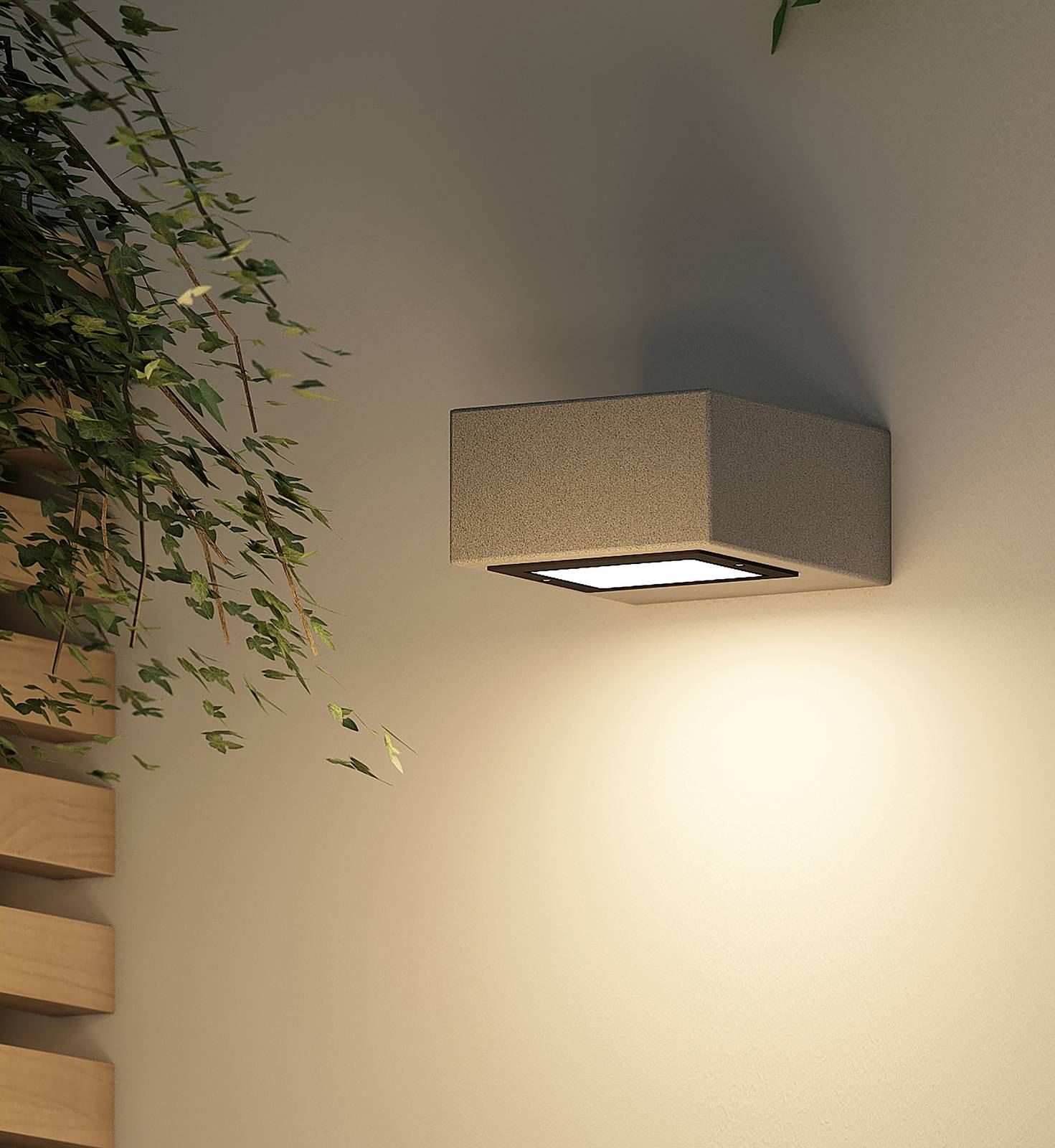 Arcchio LED buitenwandlamp Udonna, hoogte 6,5 cm