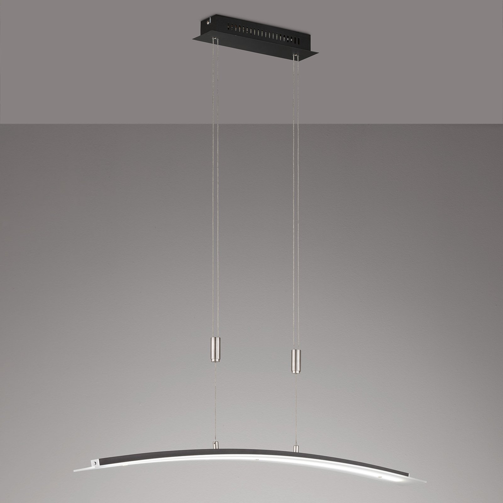 Metis LED-hængelampe, kan dæmpes, CCT, sort, 90 cm