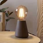 Asby table lamp, dark wood, height 10 cm, wood