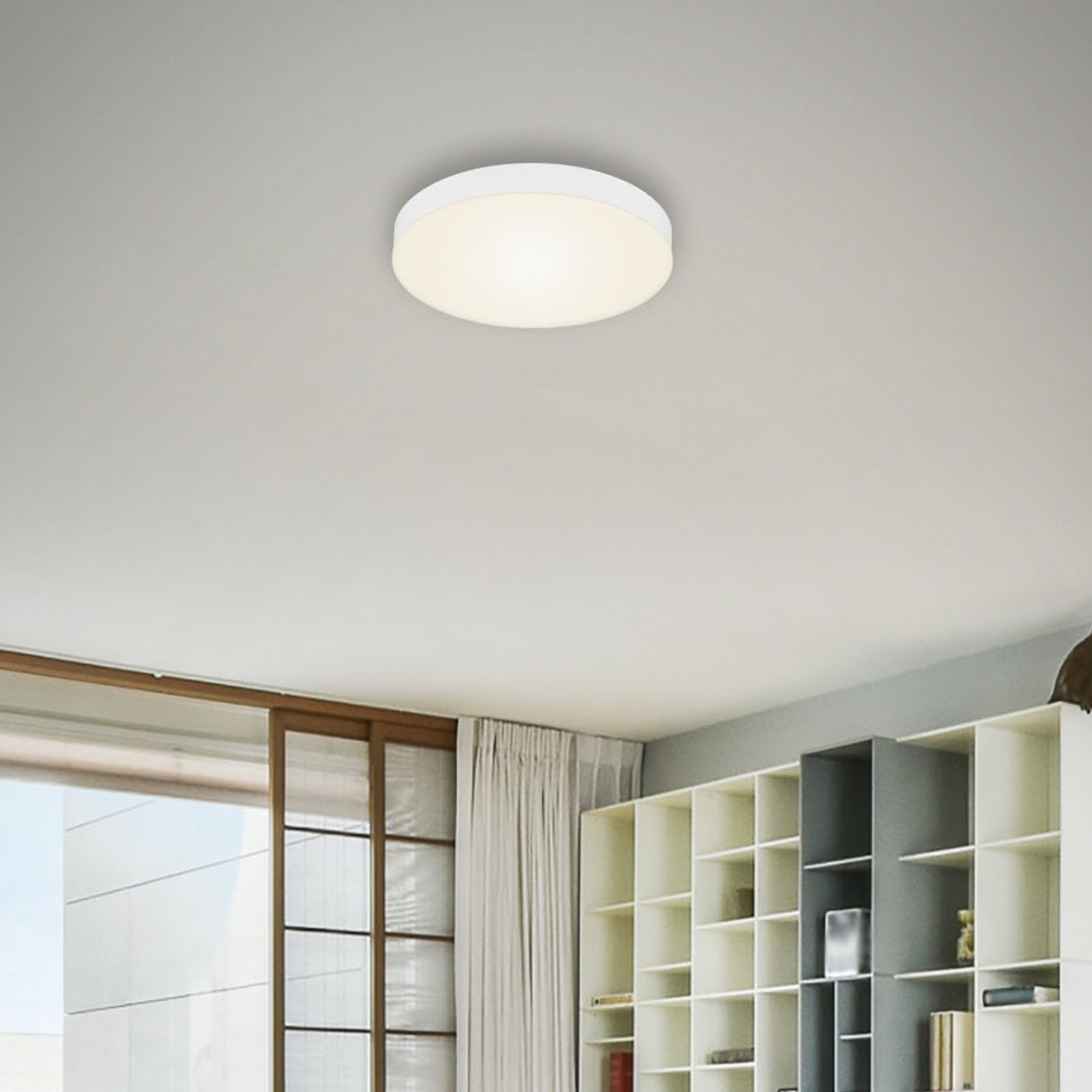 Flame LED ceiling light, Ø 21.2 cm, white
