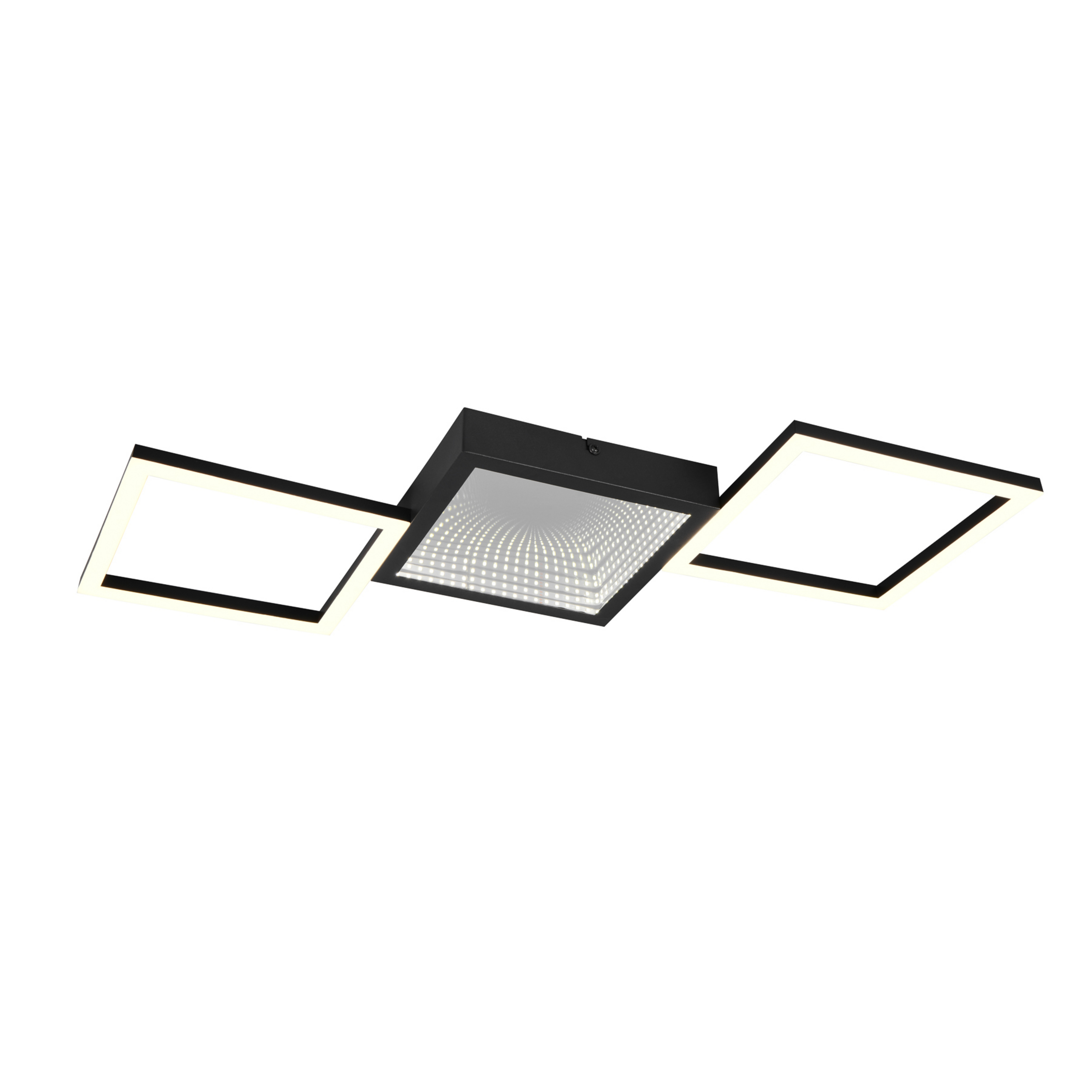 LED-Deckenleuchte Gelo, schwarz, dimmbar, 3000 K, Metall