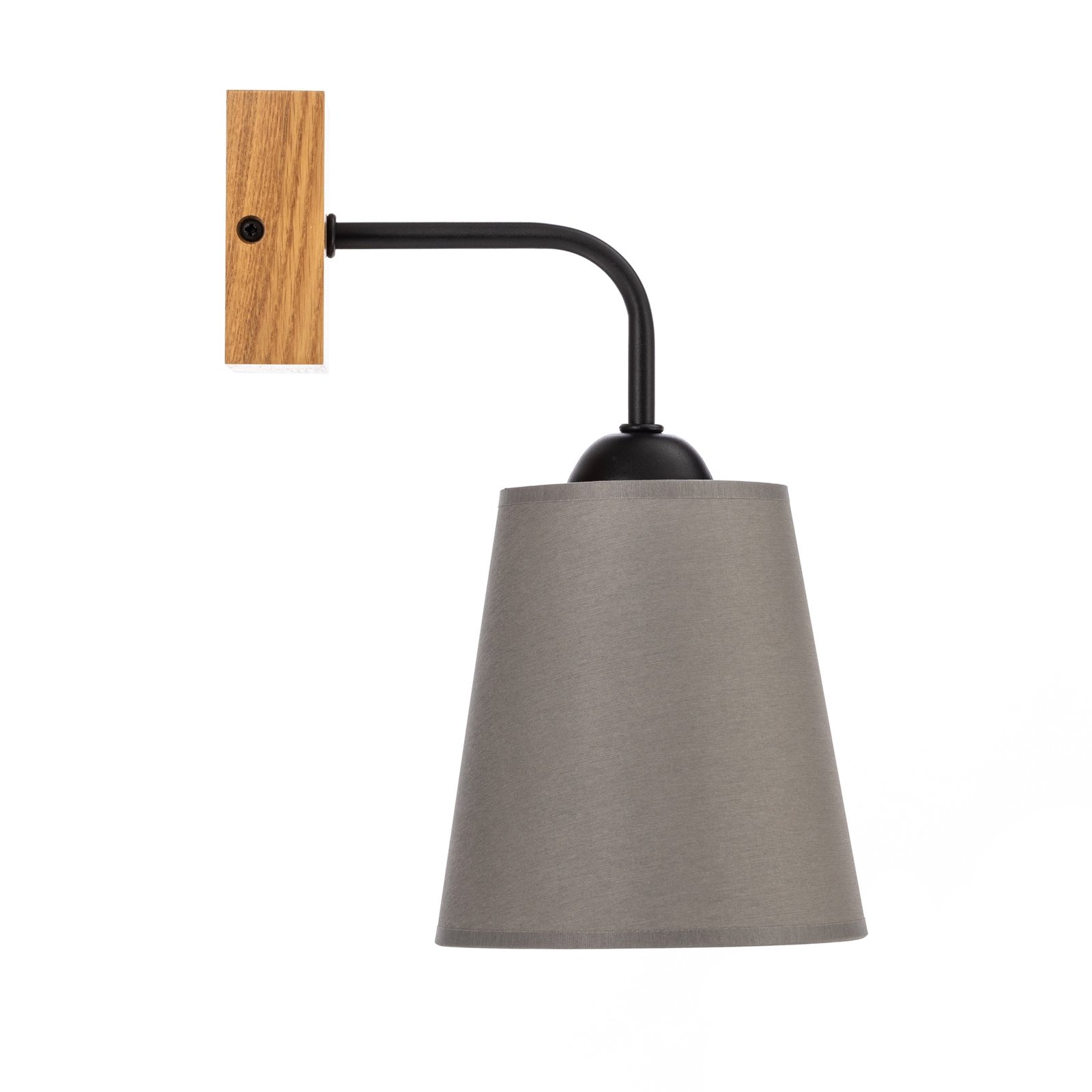 Envostar Risco wandlamp 1-lamp stoffen kap grijs