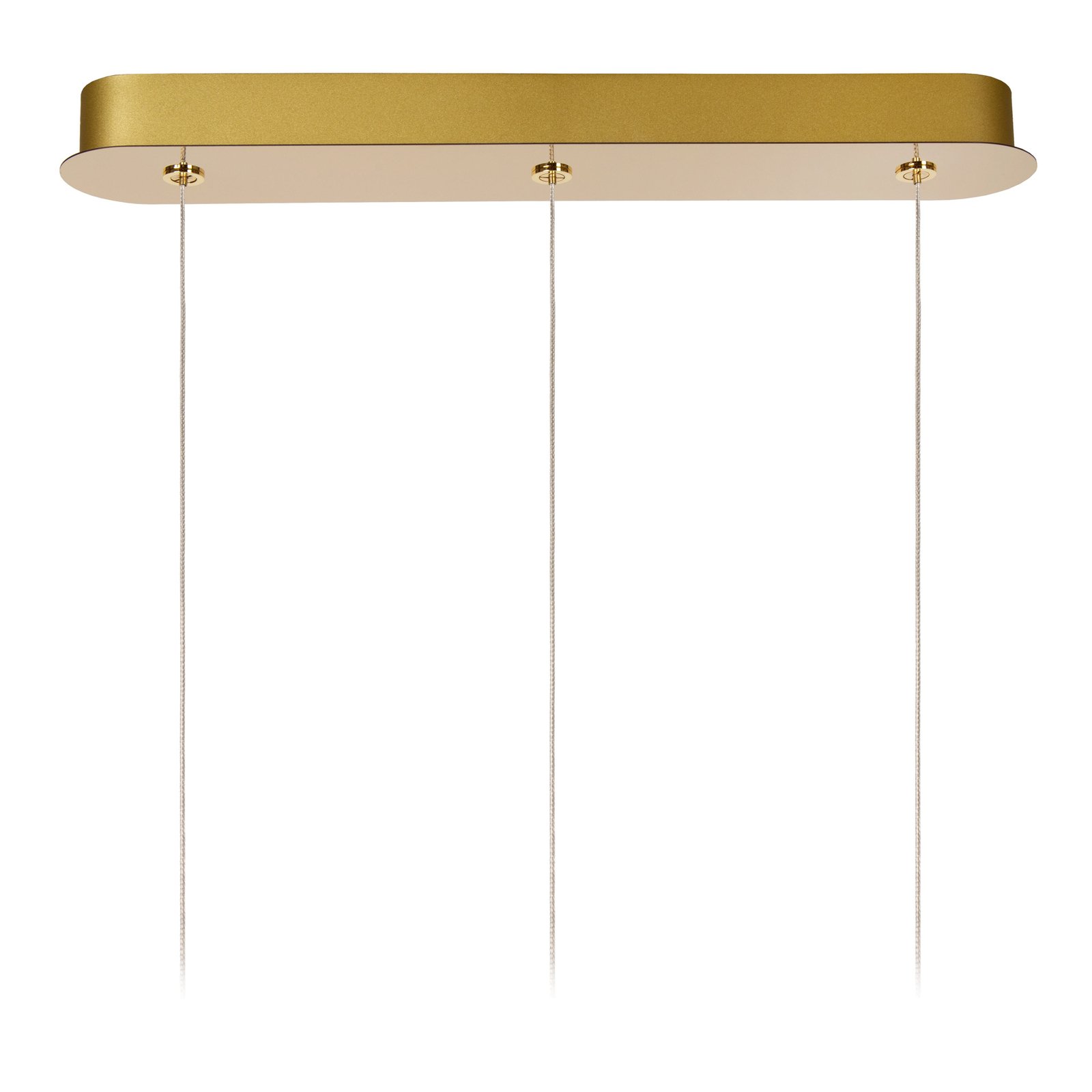 LED pendant light Cintra, angular, transparent/gold, acrylic