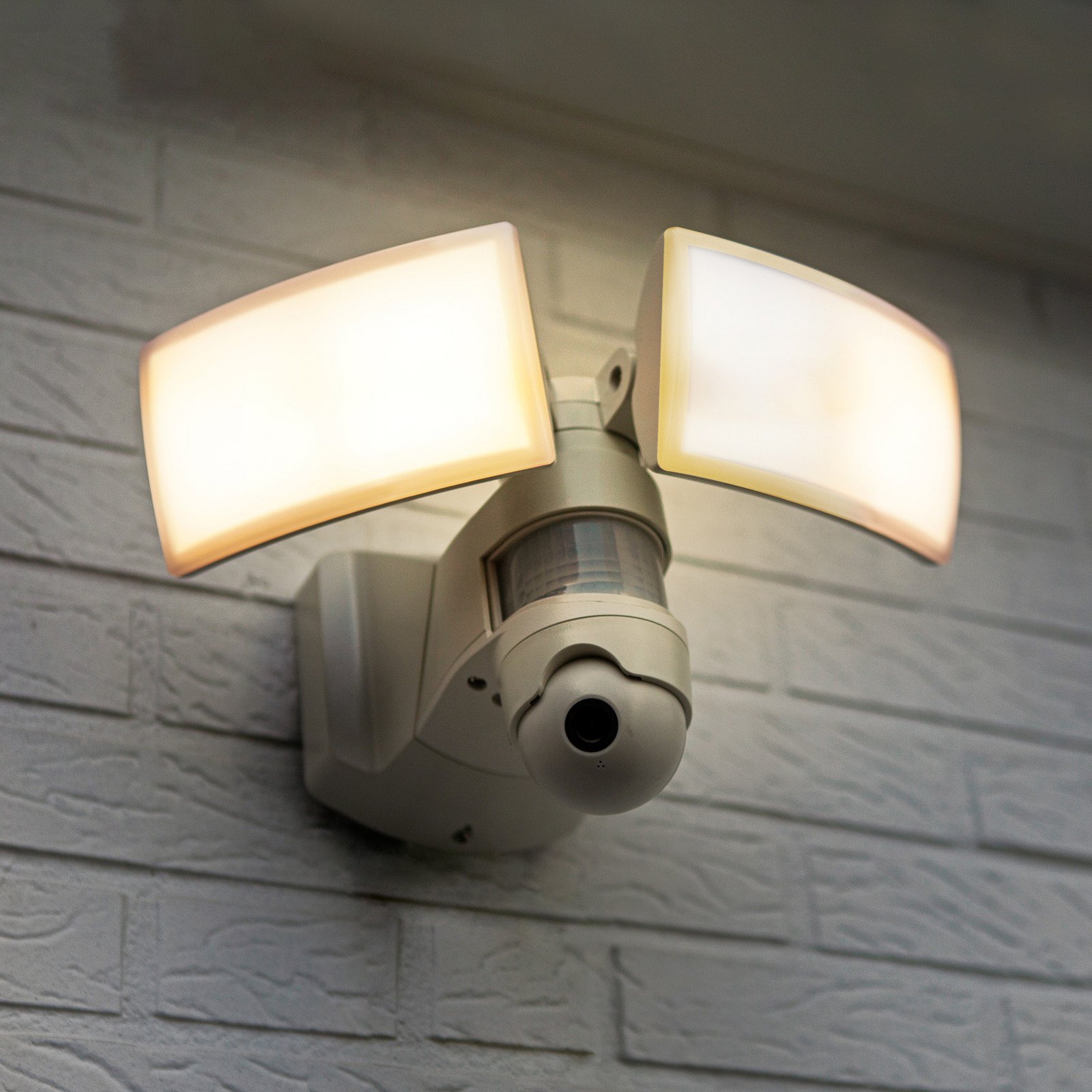 LUTEC connect Libra aplică LED de exterior cameră senzor - modern - alb - Plastic