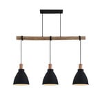 Trebale 3 Pendant Black/Wood - Lindby