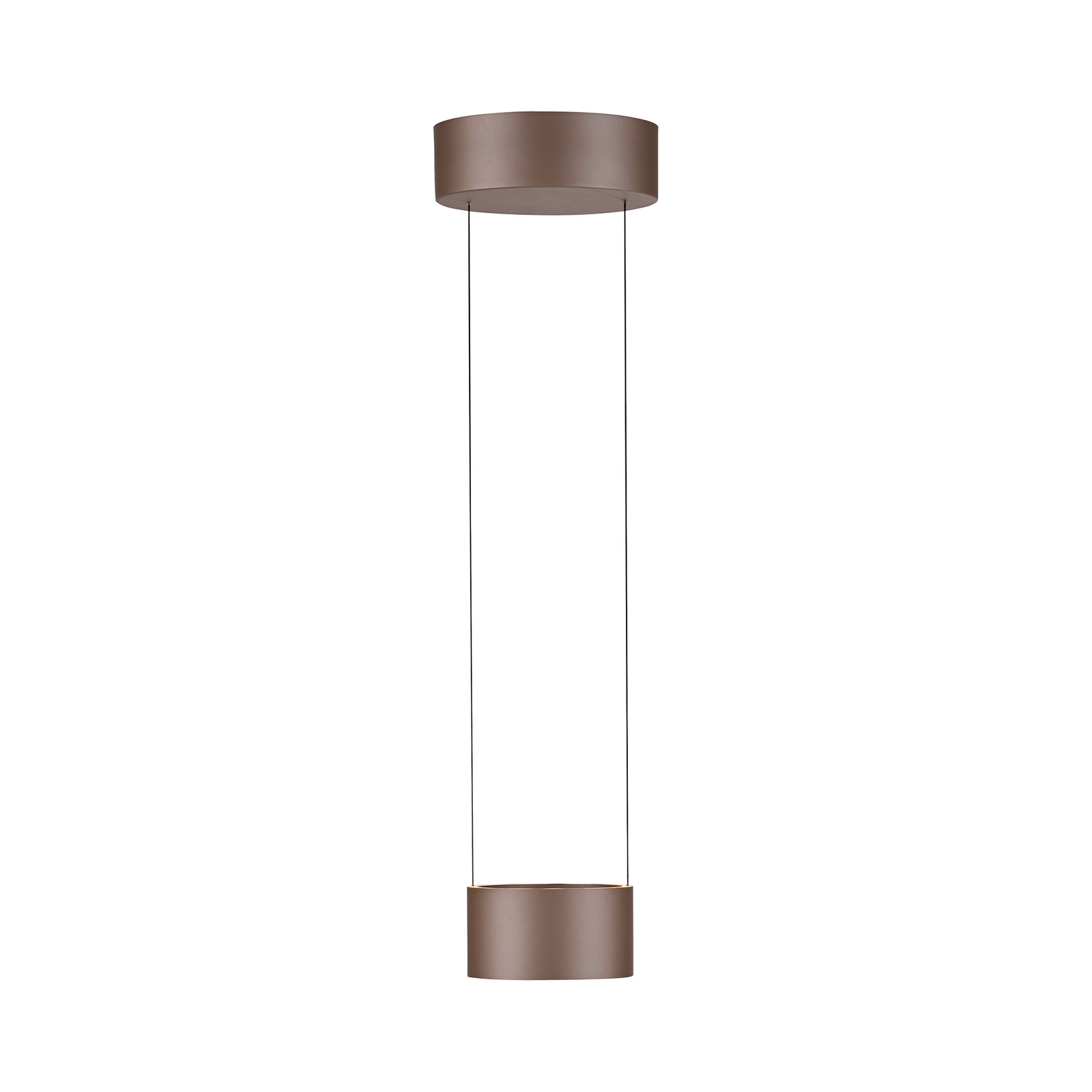 PURE LED-Pendellampe Clipse, bronzefarben Ø 20 cm CCT, 2-flg