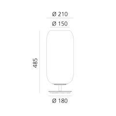 Lampada da tavolo Artemide Gople, bianco/bianco