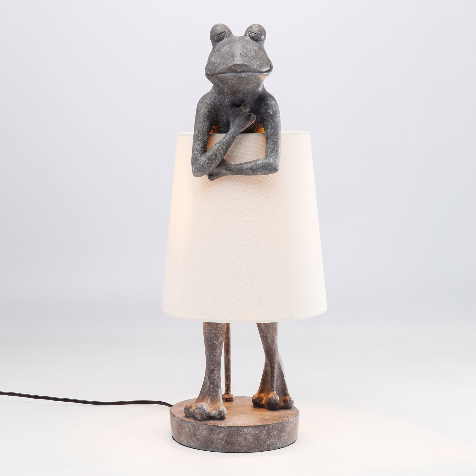 Candeeiro de mesa Kare Animal Frog cinzento