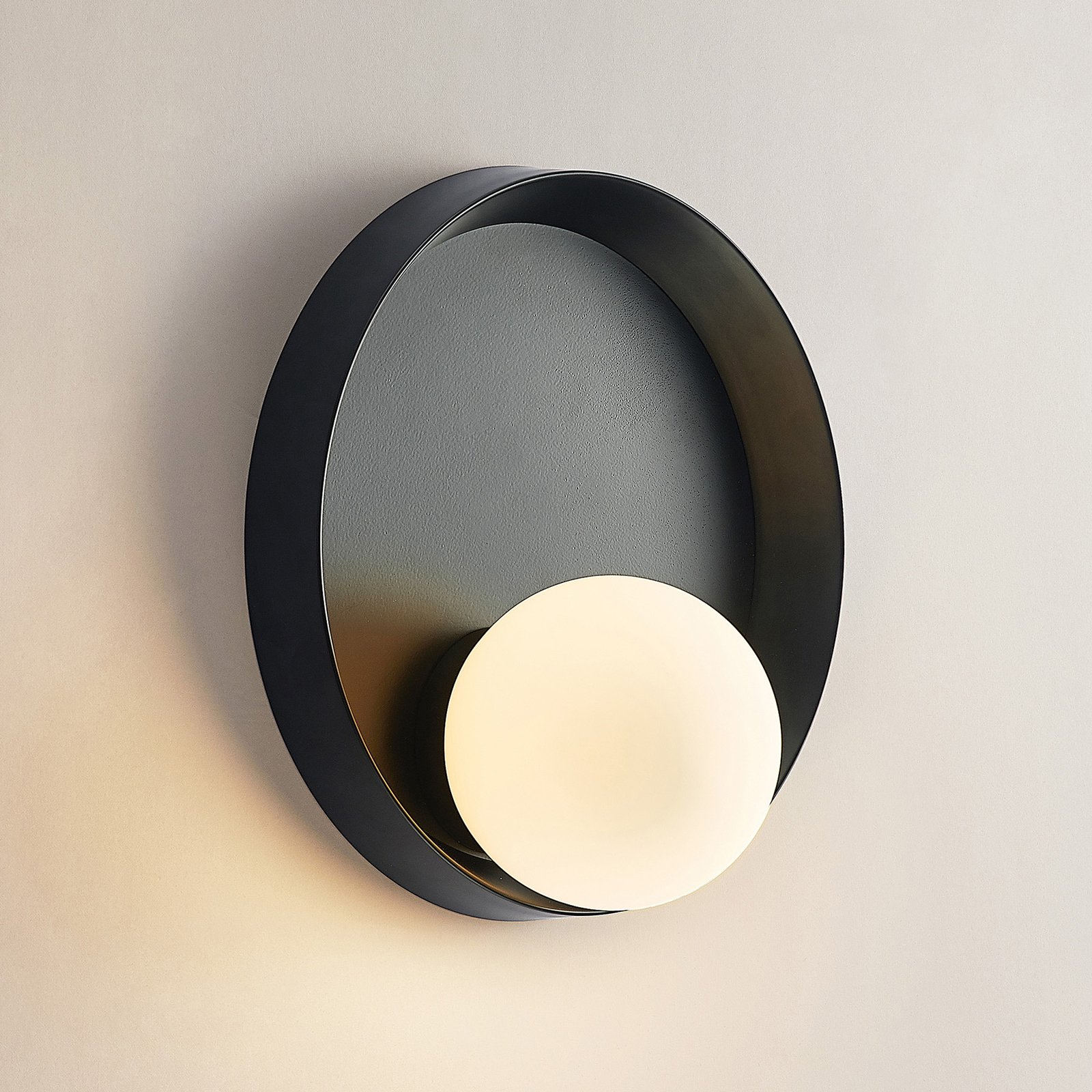 Andelina Wandleuchte Black/Opal - Lucande