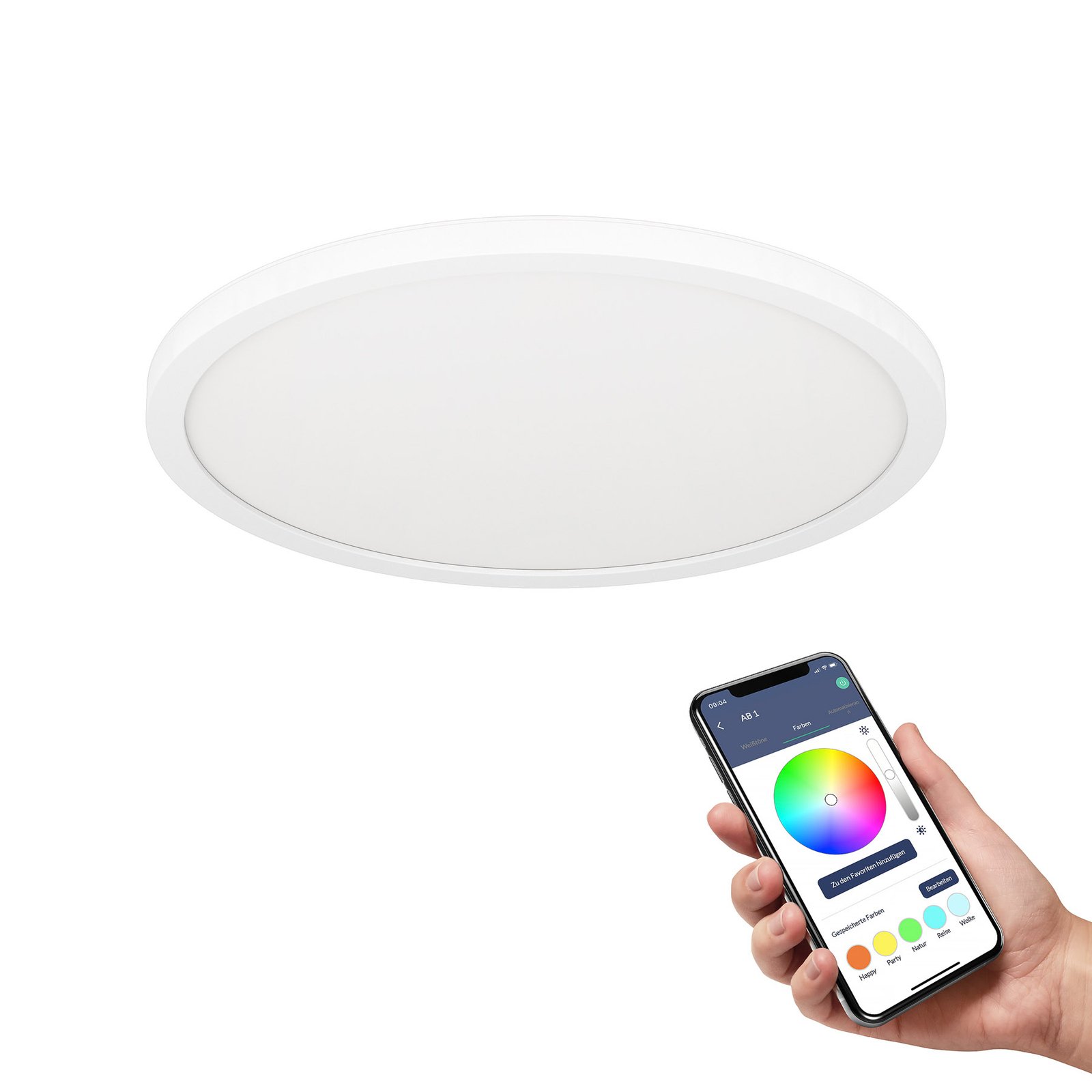 EGLO connect Rovito-Z ceiling lamp white, Ø 29.5cm