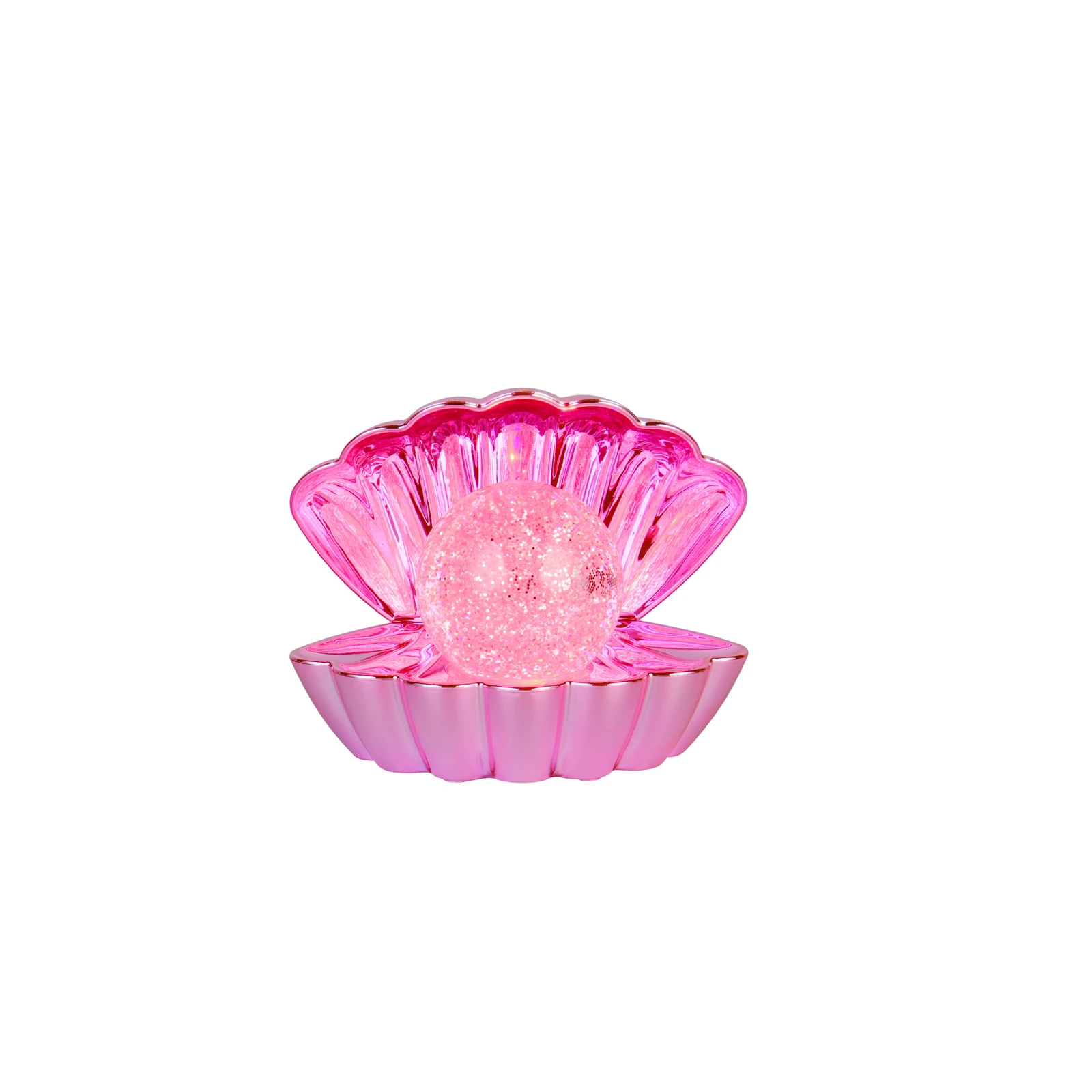 LED-bordlampe Shelly, rosa, plast, 18 cm, RGB